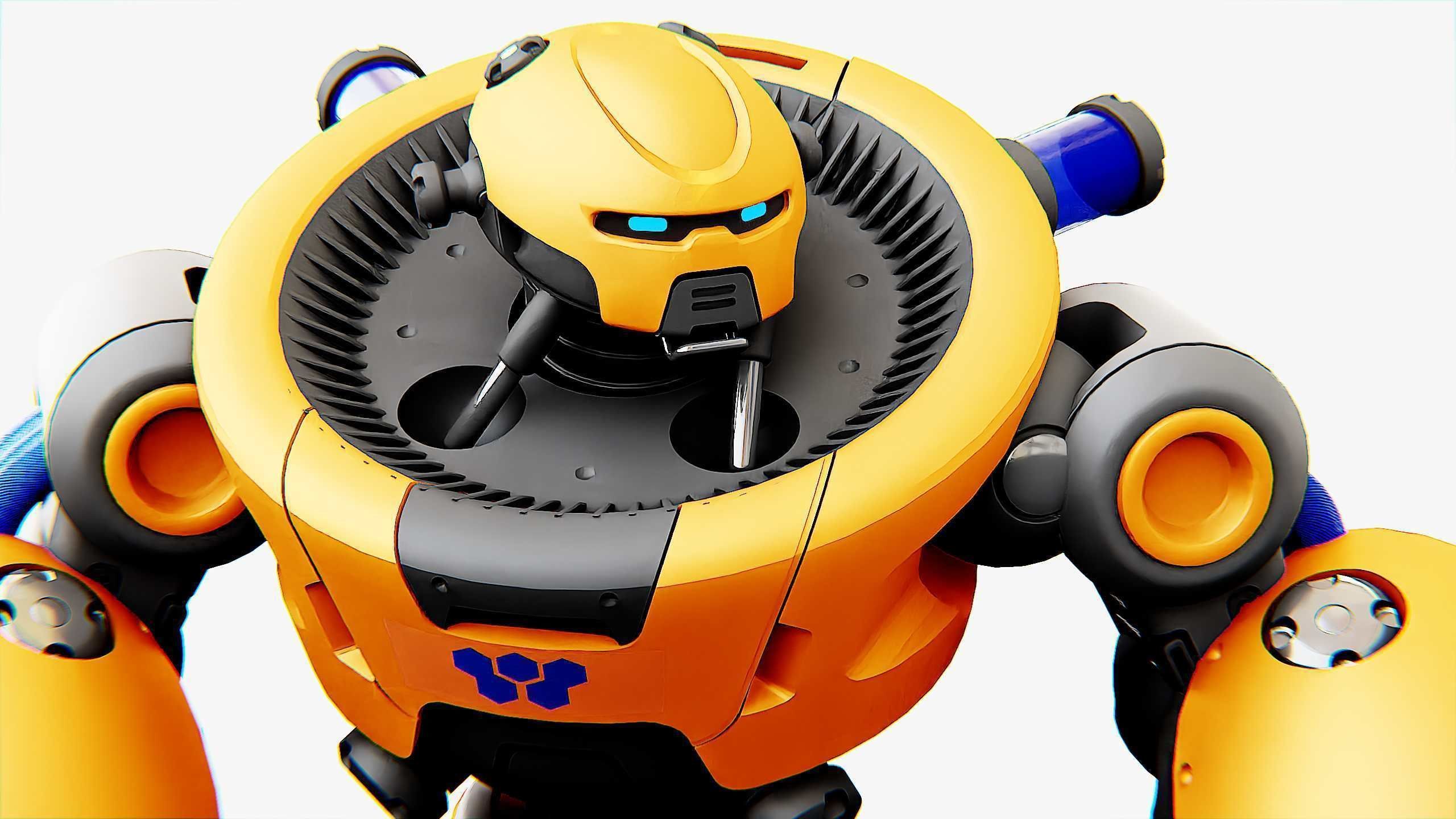 BATTLE DROID MEGALON Rigged for Unreal Engine - Unity - MIXAMO 3D model_30