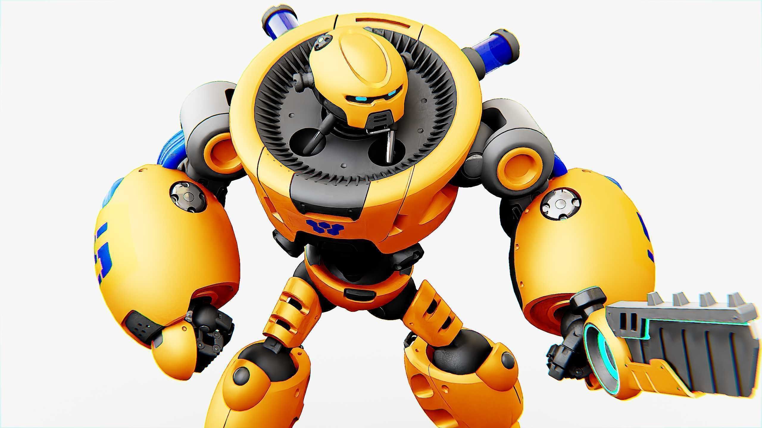 BATTLE DROID MEGALON Rigged for Unreal Engine - Unity - MIXAMO 3D model_29