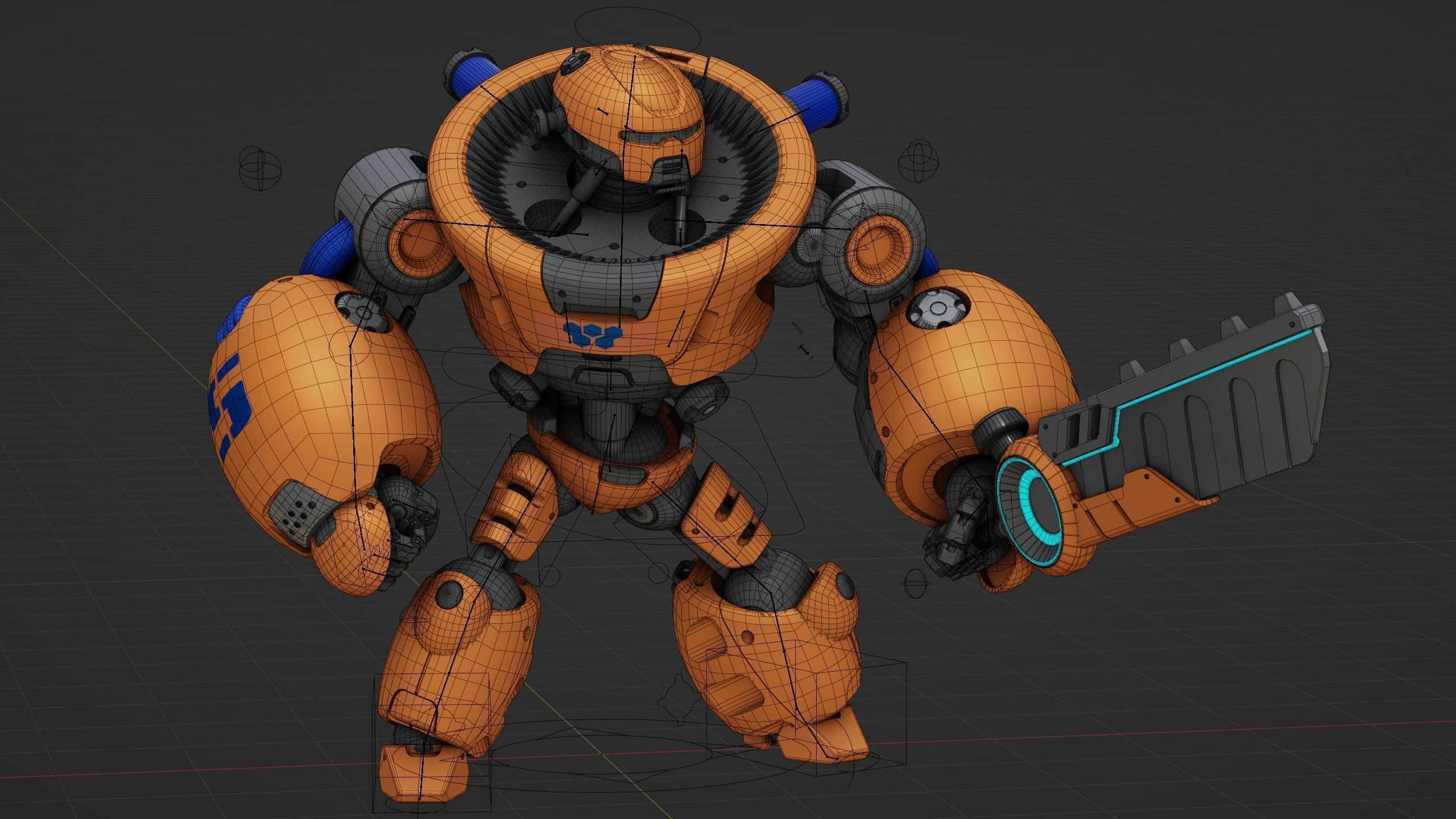 BATTLE DROID MEGALON Rigged for Unreal Engine - Unity - MIXAMO 3D model_37