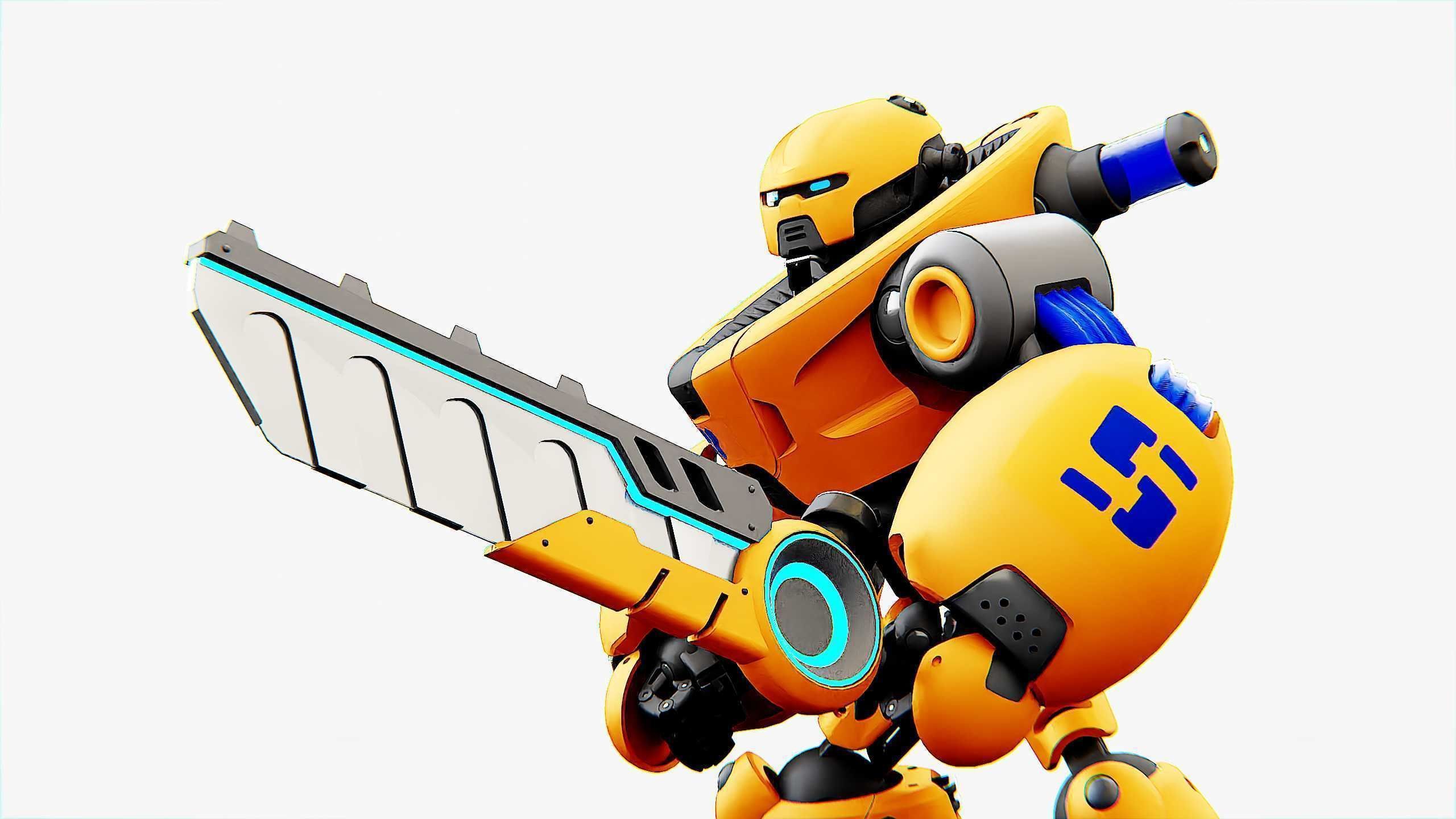 BATTLE DROID MEGALON Rigged for Unreal Engine - Unity - MIXAMO 3D model_31