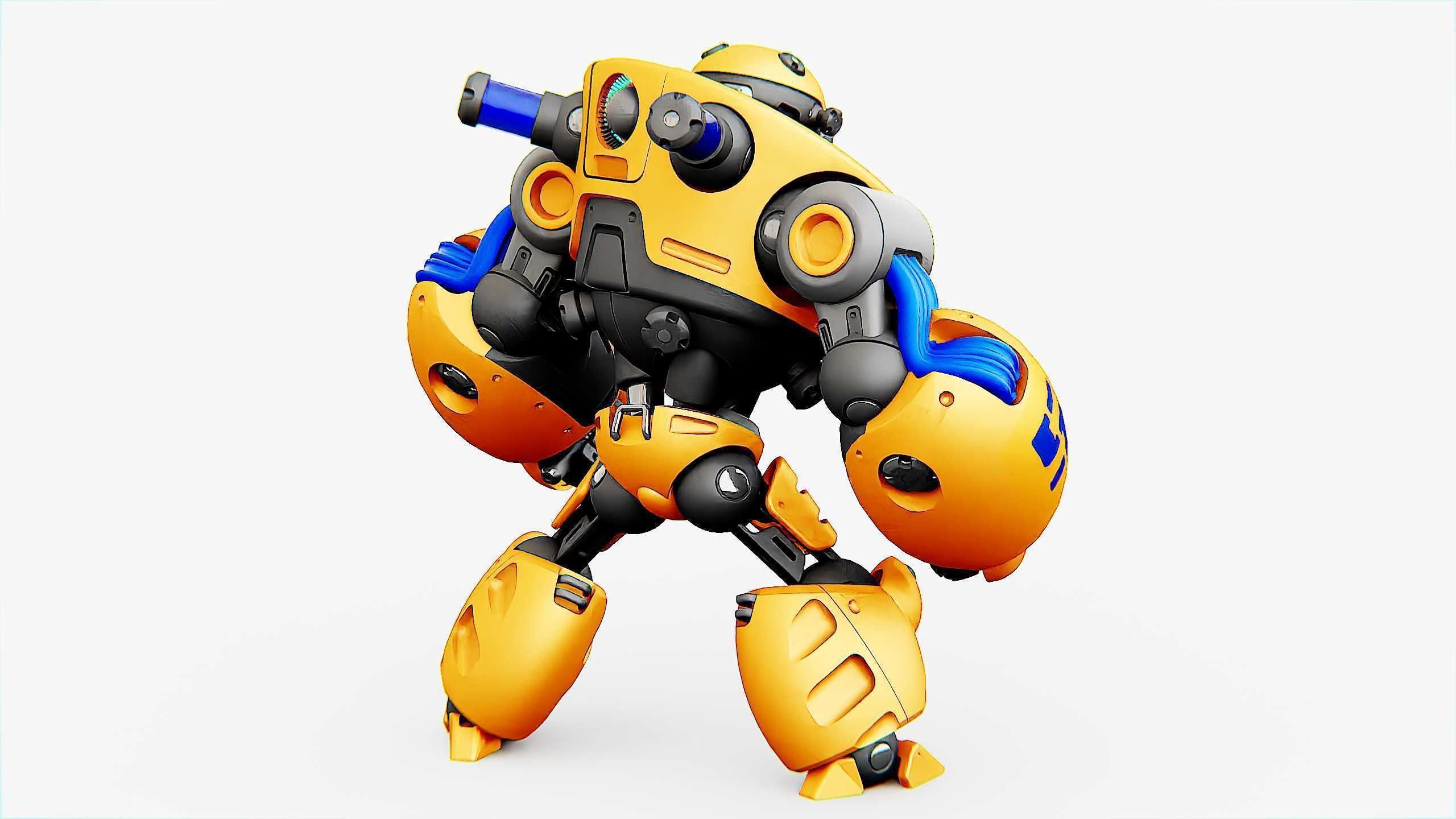 BATTLE DROID MEGALON Rigged for Unreal Engine - Unity - MIXAMO 3D model_13