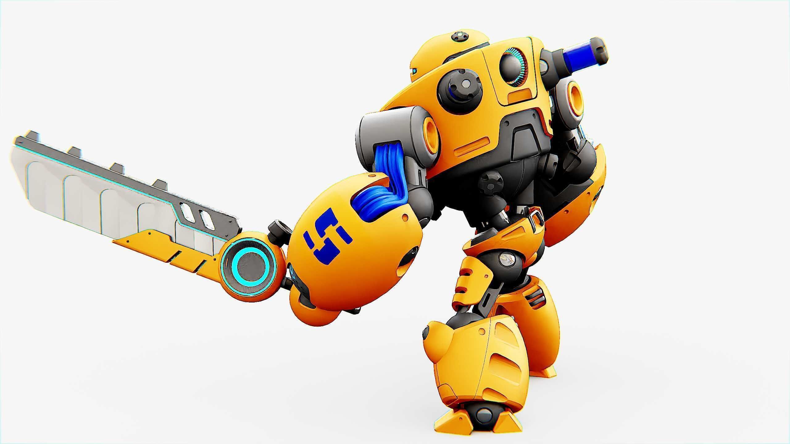 BATTLE DROID MEGALON Rigged for Unreal Engine - Unity - MIXAMO 3D model_8