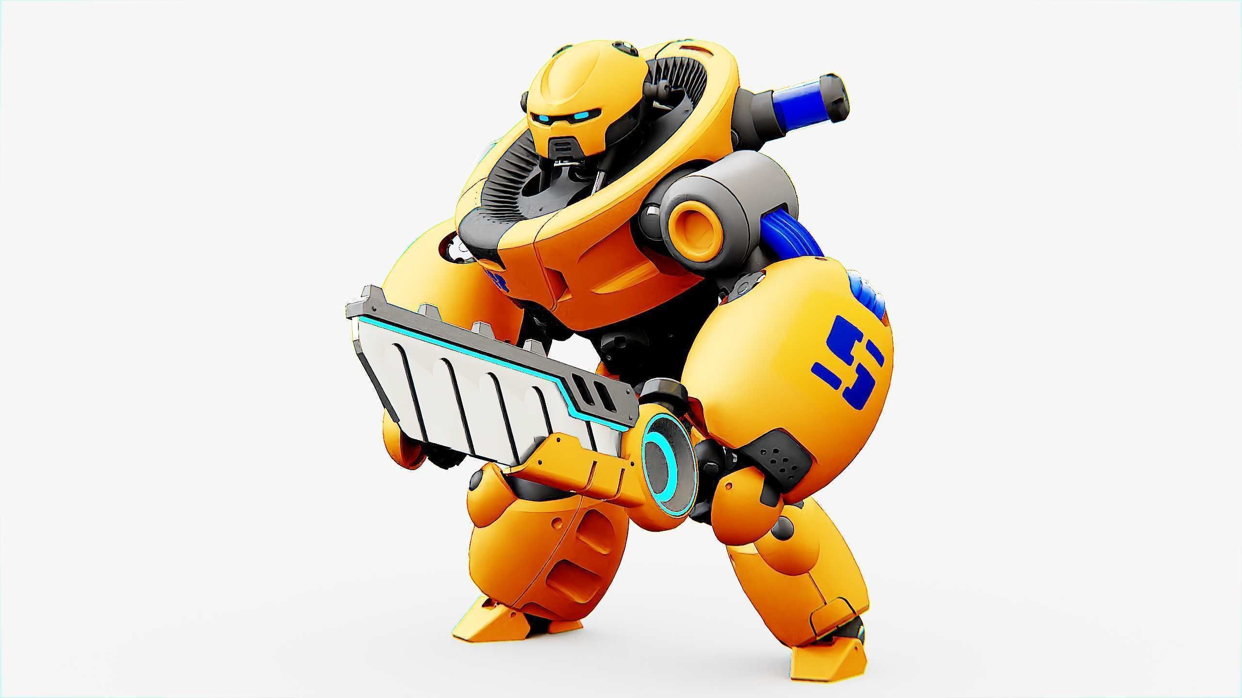 BATTLE DROID MEGALON Rigged for Unreal Engine - Unity - MIXAMO 3D model_3