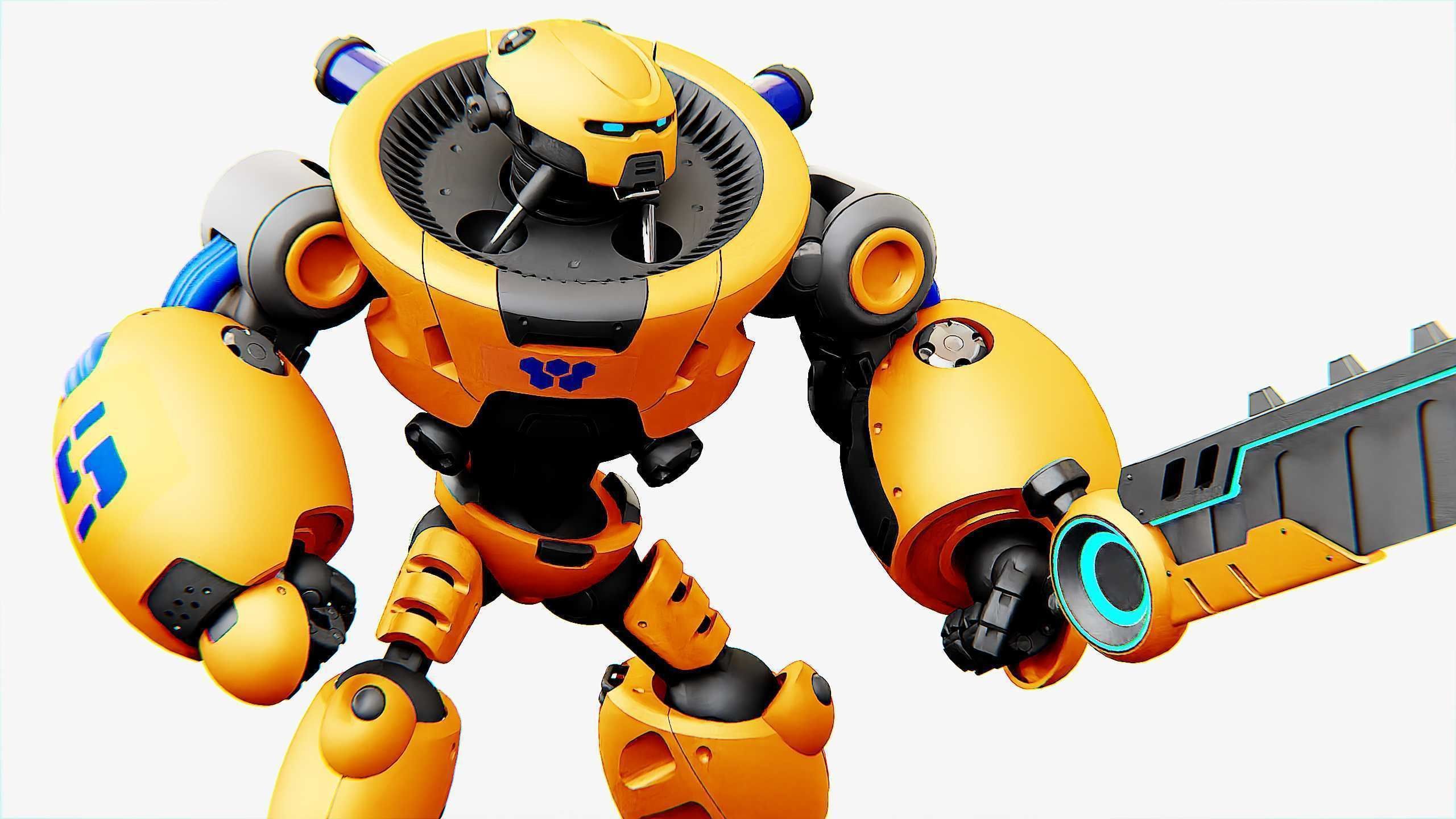 BATTLE DROID MEGALON Rigged for Unreal Engine - Unity - MIXAMO 3D model_19