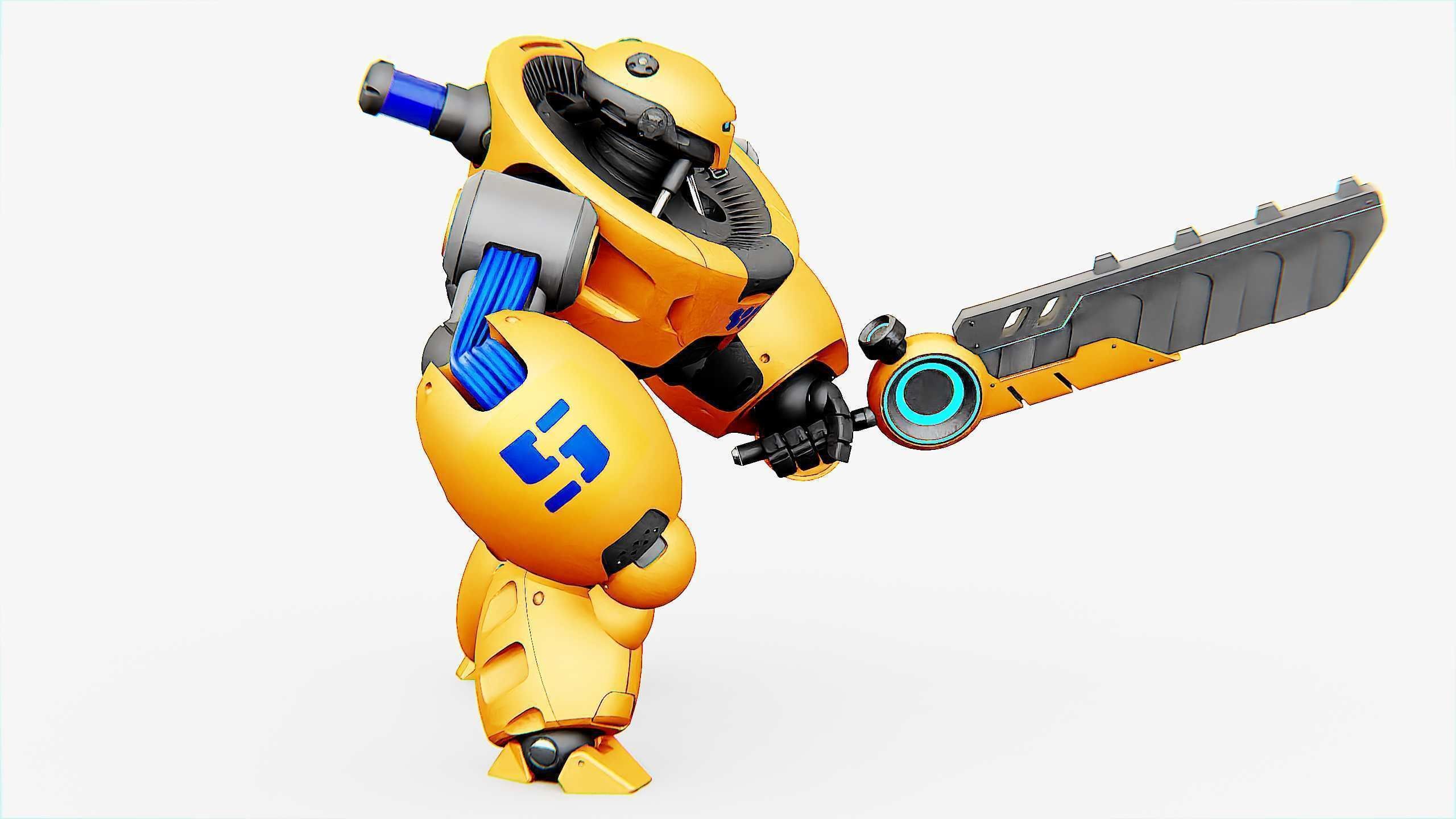 BATTLE DROID MEGALON Rigged for Unreal Engine - Unity - MIXAMO 3D model_16