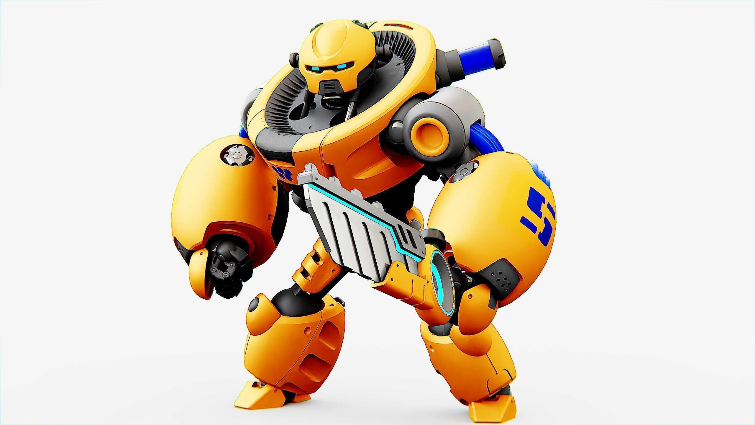 BATTLE DROID MEGALON Rigged for Unreal Engine - Unity - MIXAMO 3D model_2