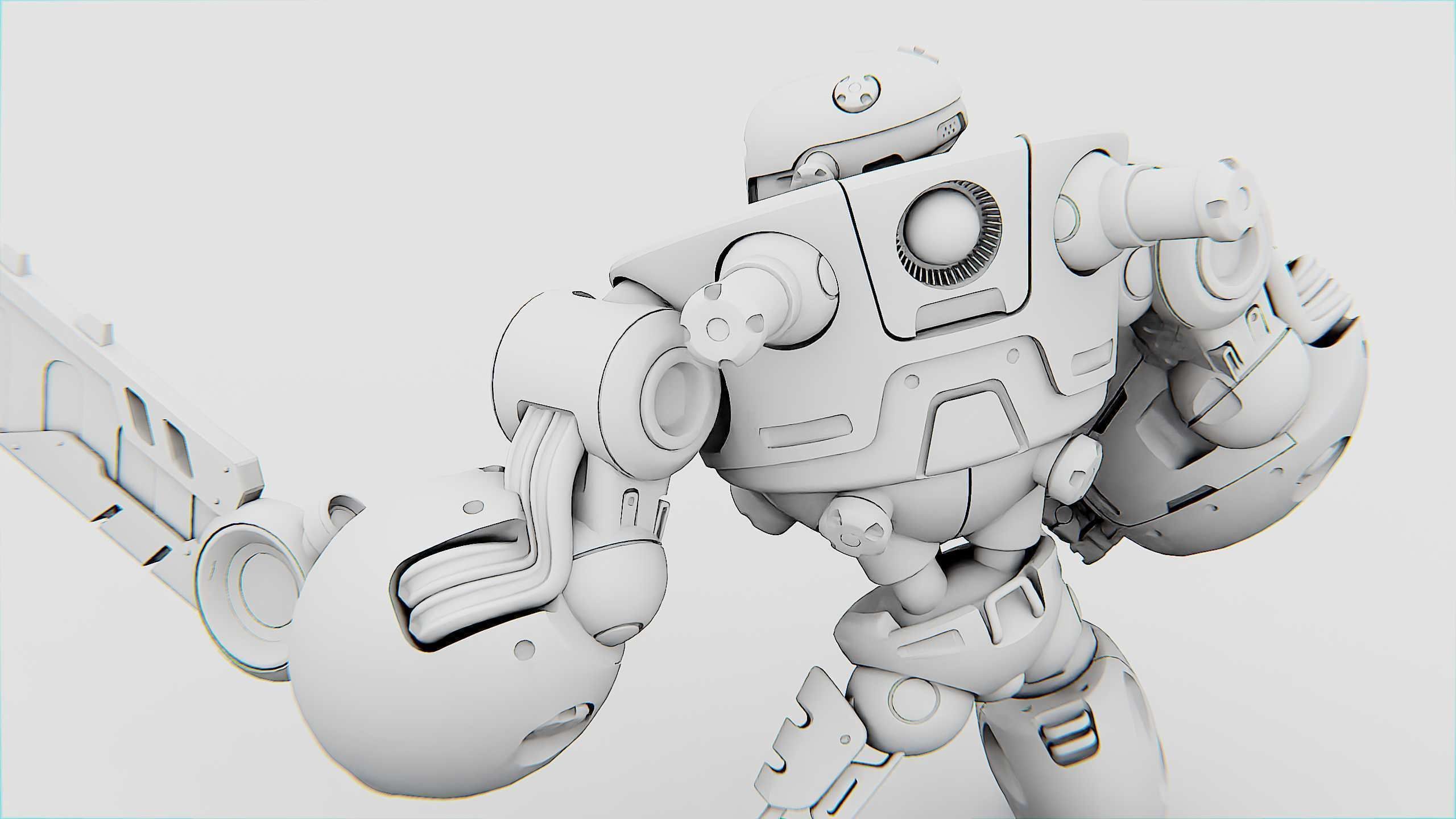 BATTLE DROID MEGALON Rigged for Unreal Engine - Unity - MIXAMO 3D model_35