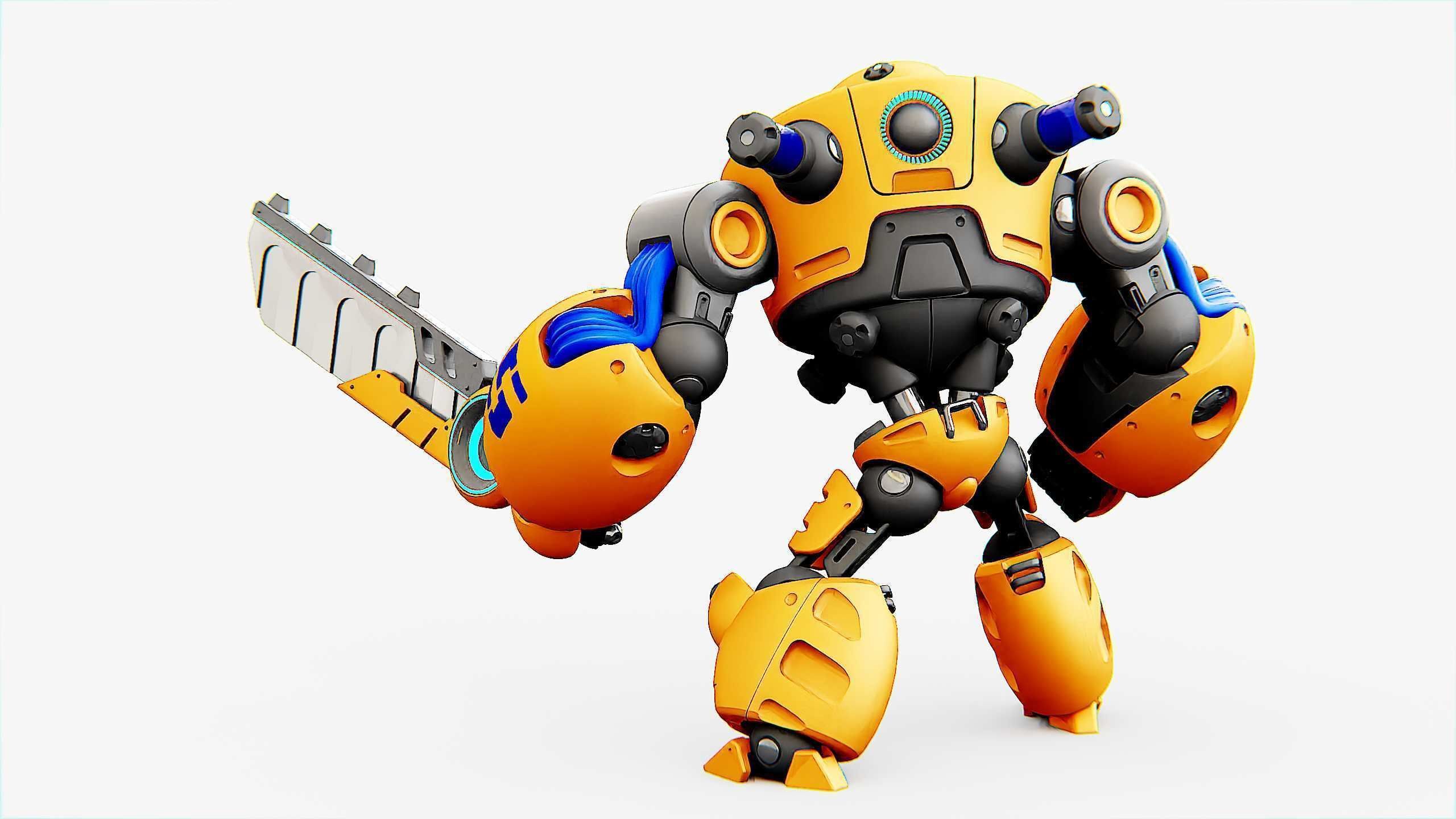 BATTLE DROID MEGALON Rigged for Unreal Engine - Unity - MIXAMO 3D model_10