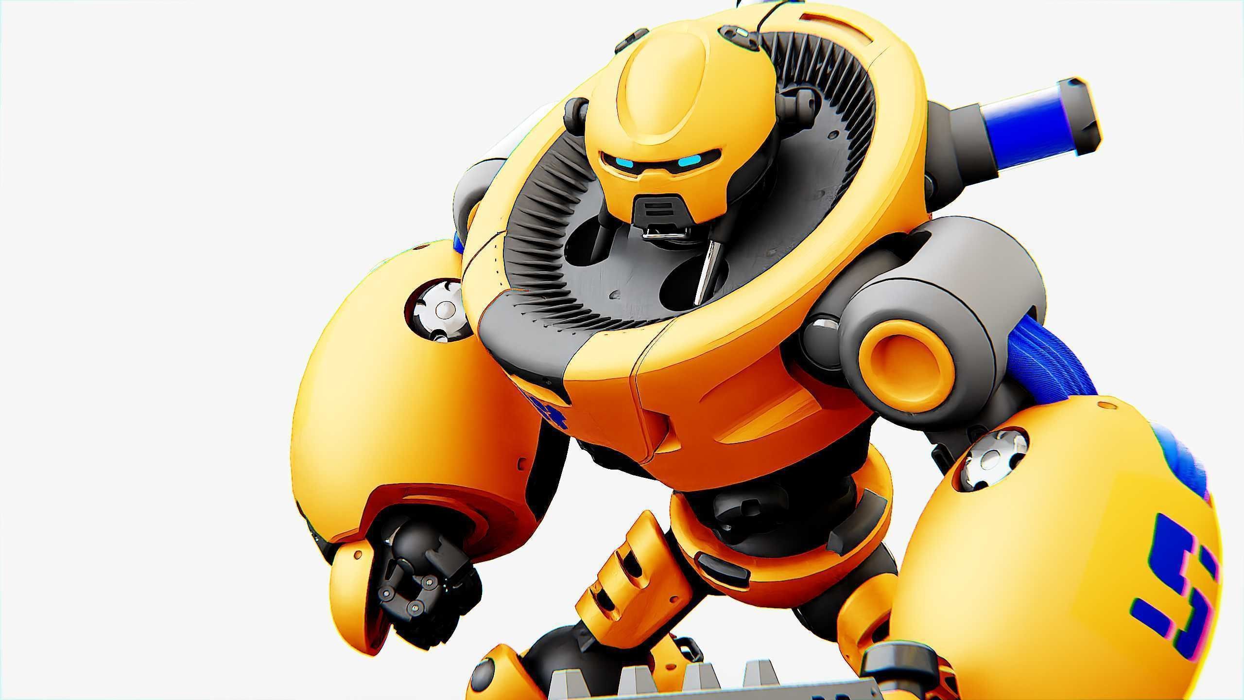 BATTLE DROID MEGALON Rigged for Unreal Engine - Unity - MIXAMO 3D model_21