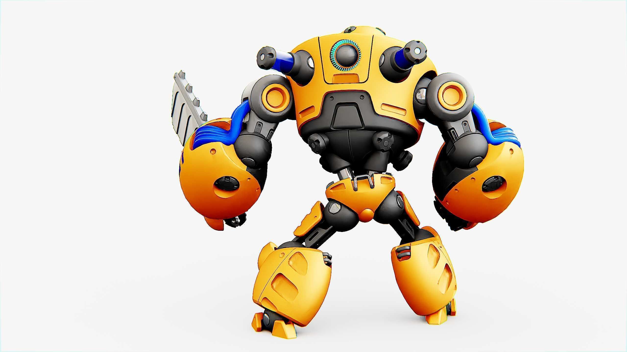 BATTLE DROID MEGALON Rigged for Unreal Engine - Unity - MIXAMO 3D model_11