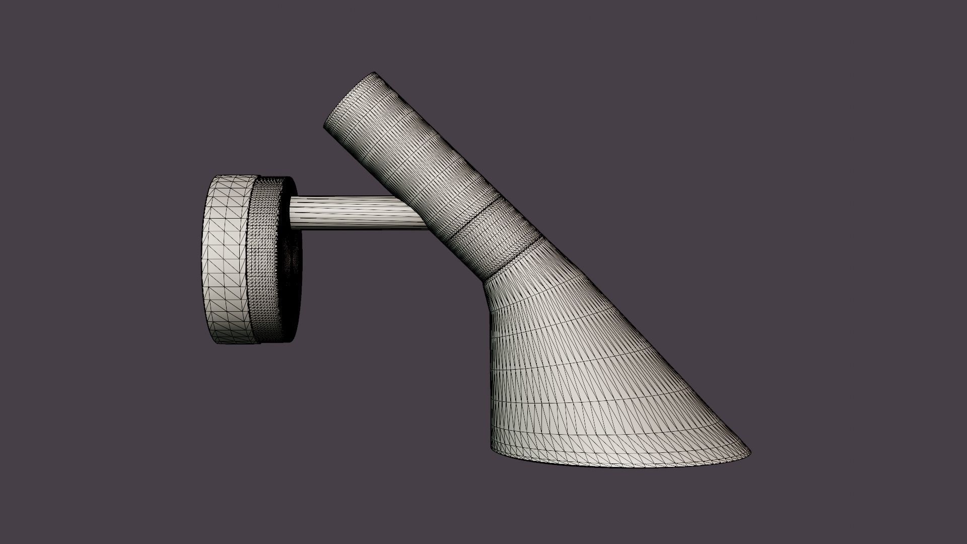 AJ Wall Lamp Low-poly 3D model_6