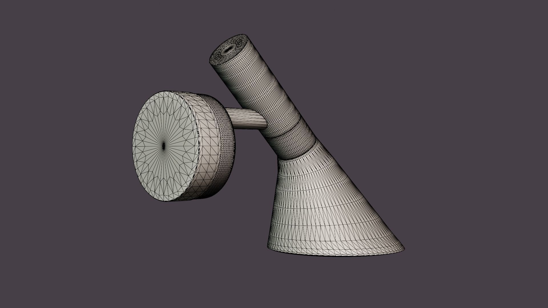 AJ Wall Lamp Low-poly 3D model_7