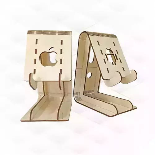 Stand holder for mobile svg dxf design laser cut two pattern 3D print model