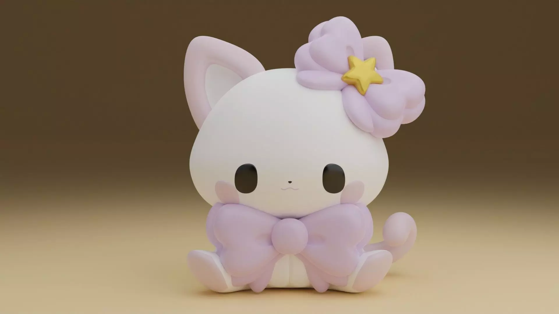 cute cat 3D print model_0