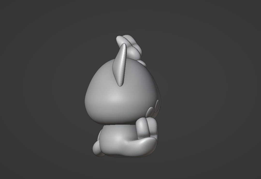 cute cat 3D print model_3