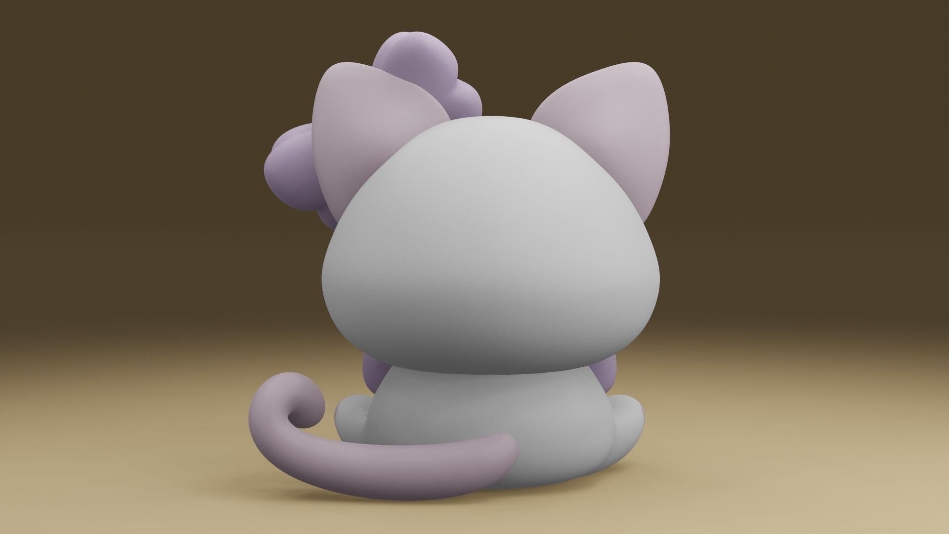 cute cat 3D print model_11