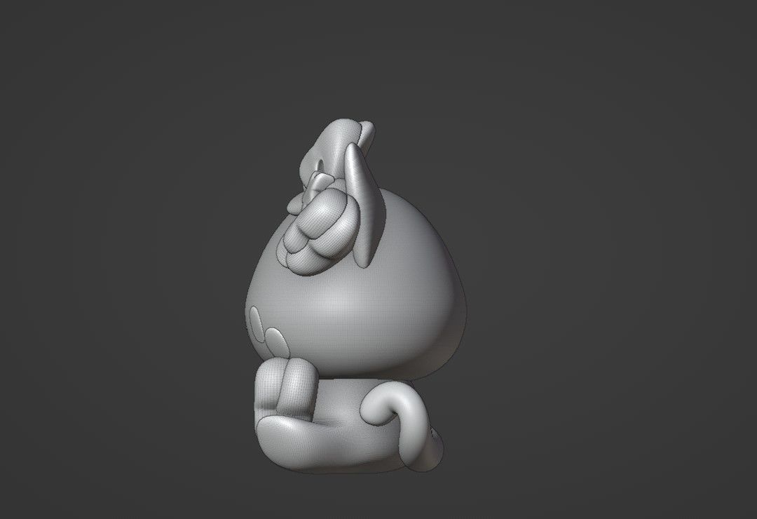 cute cat 3D print model_5