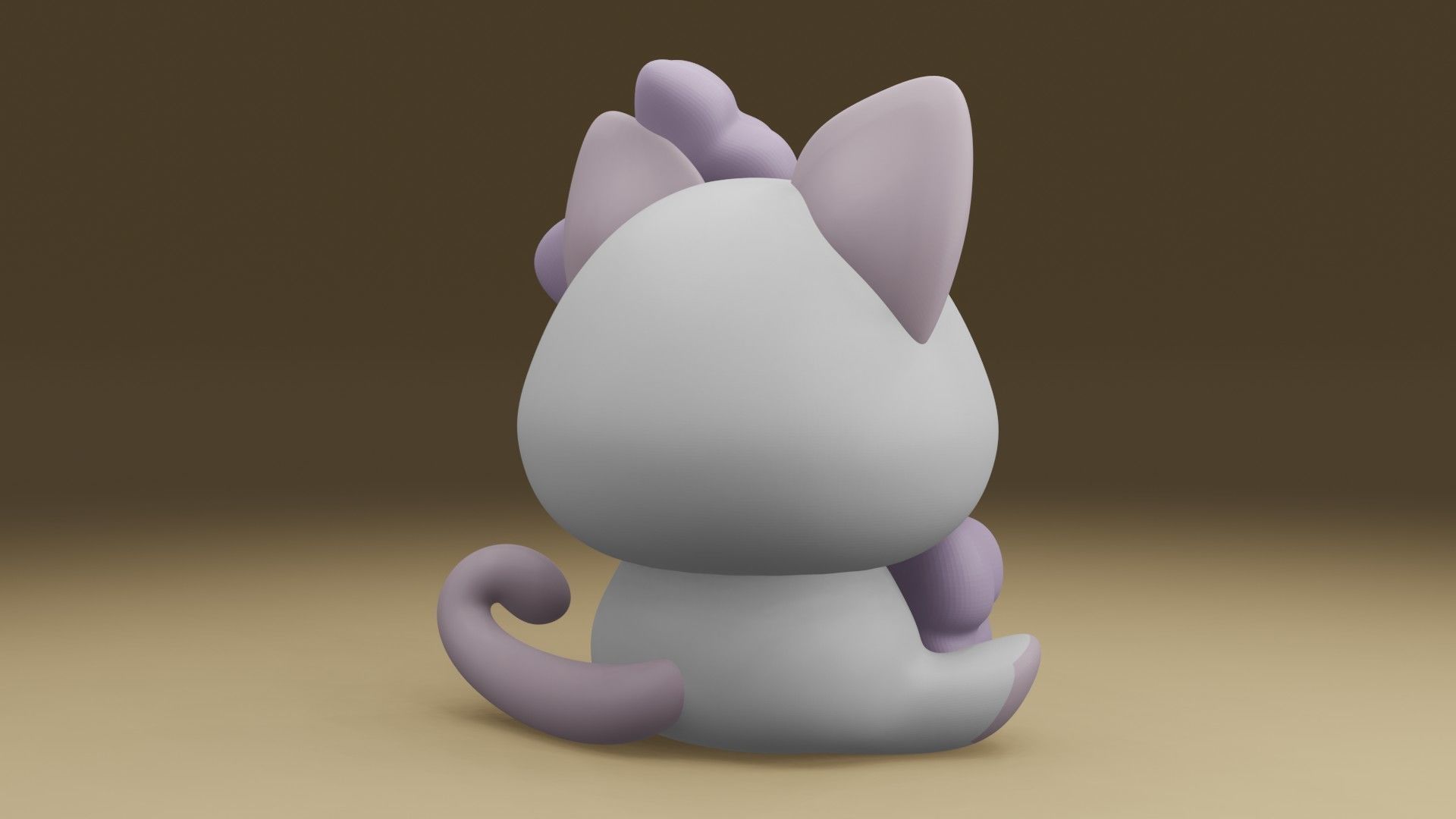 cute cat 3D print model_10