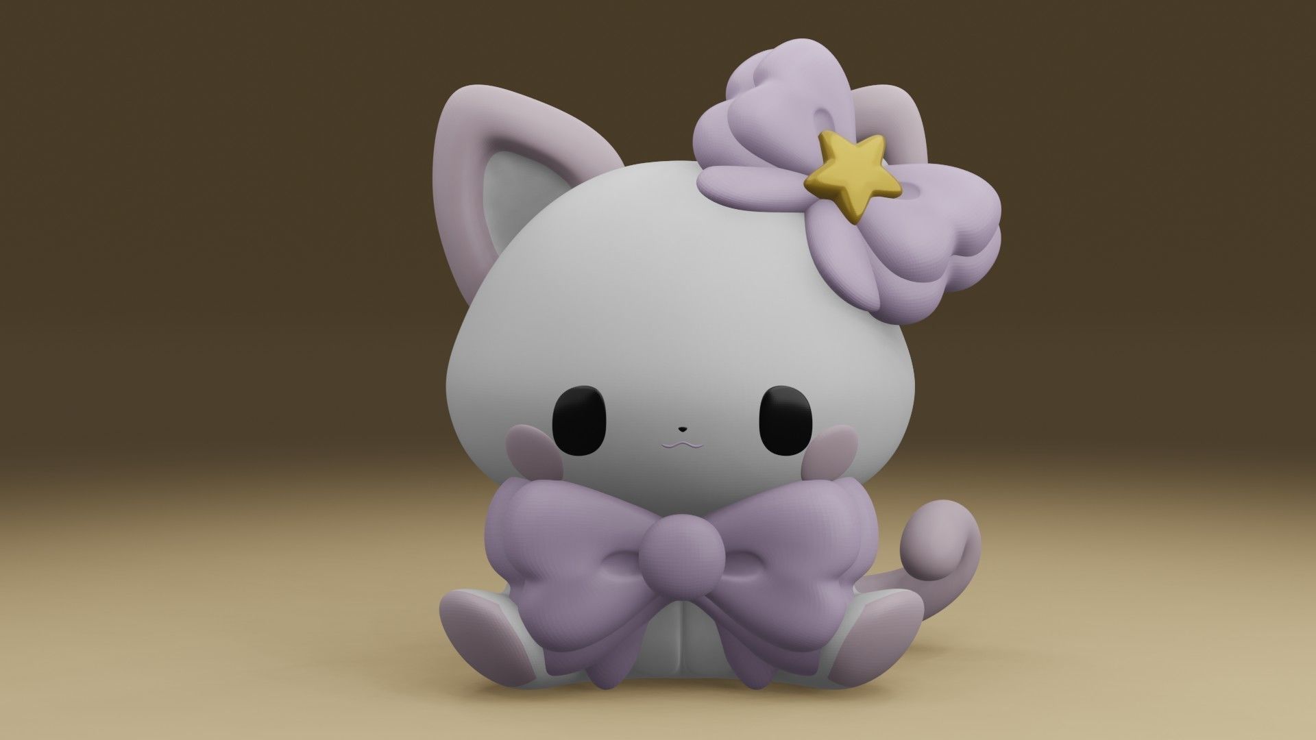 cute cat 3D print model_7