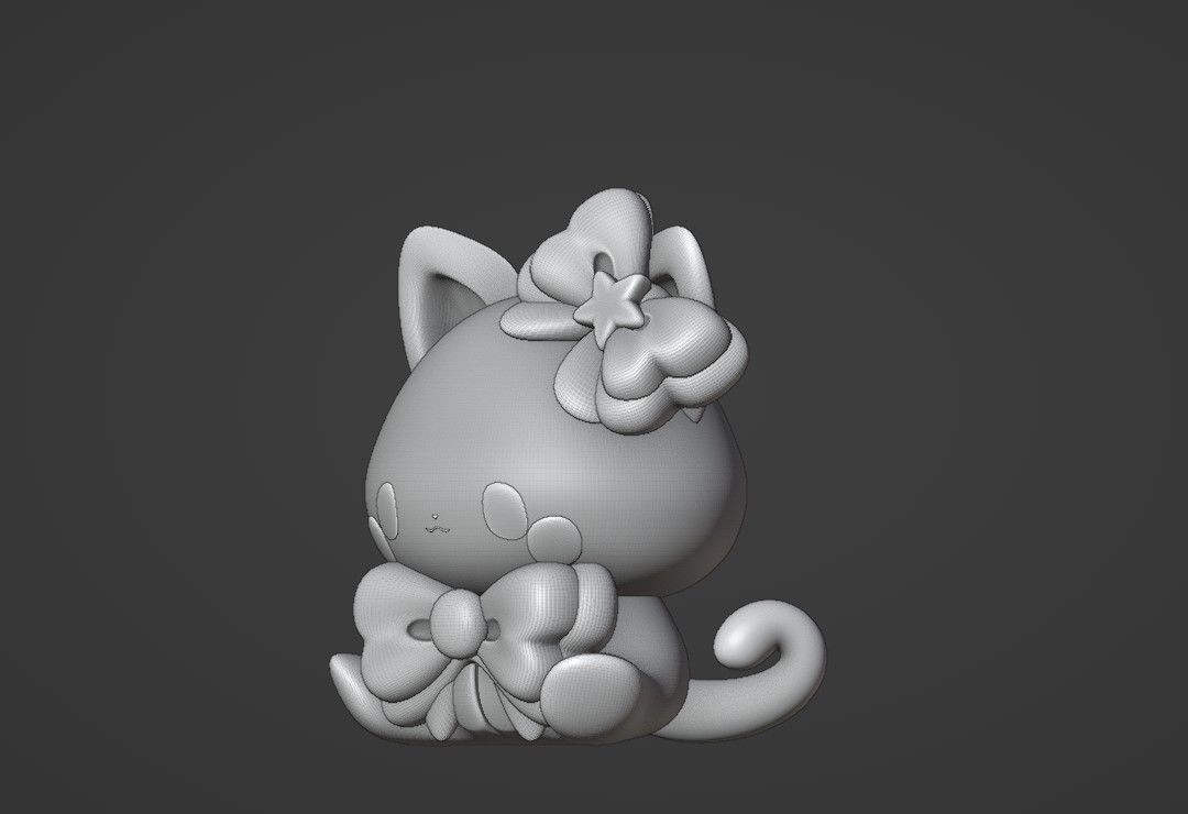 cute cat 3D print model_6