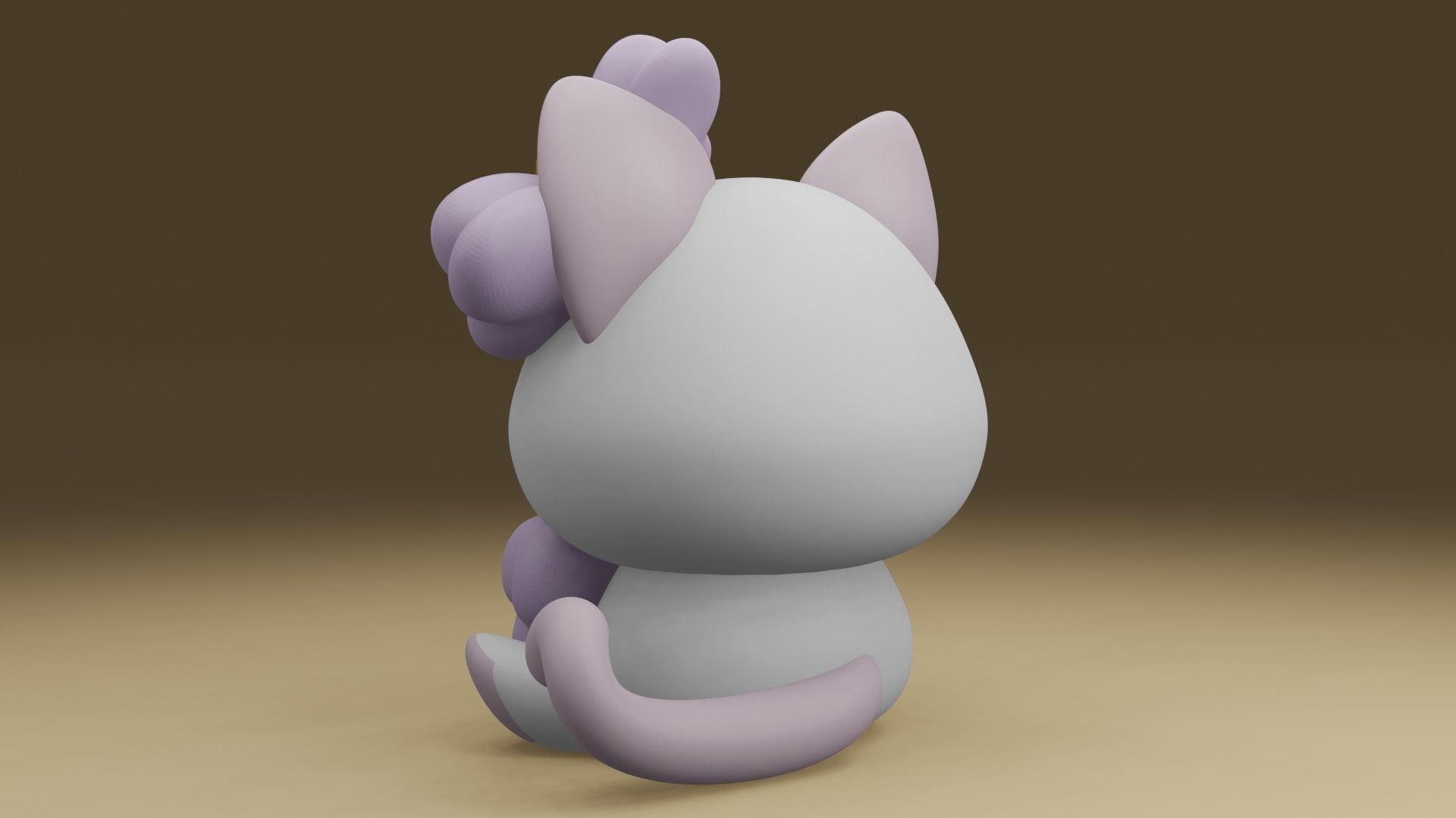 cute cat 3D print model_12