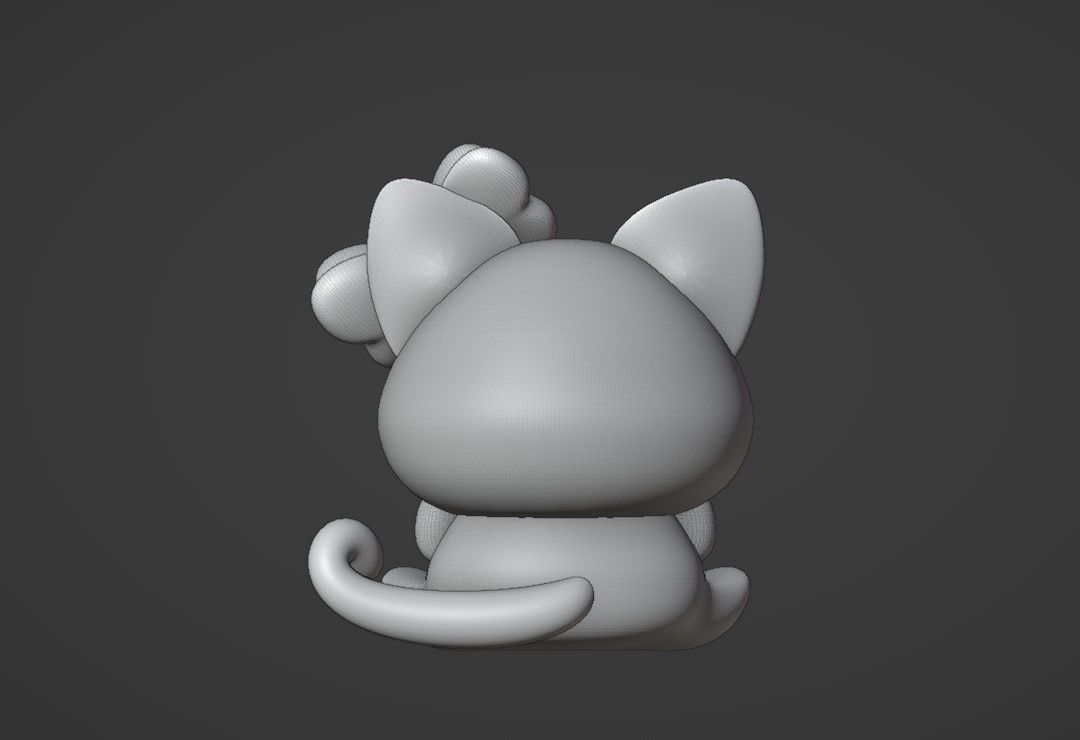 cute cat 3D print model_4