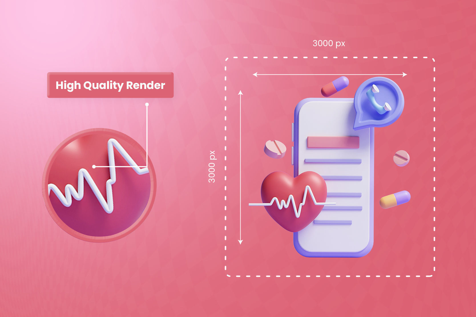 Medical Sign 3d Illustration  Icon Pack 3D model_3