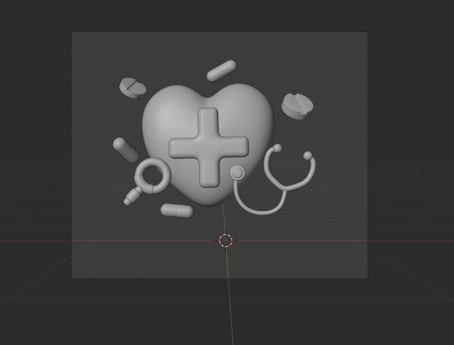 Medical Sign 3d Illustration  Icon Pack 3D model_21