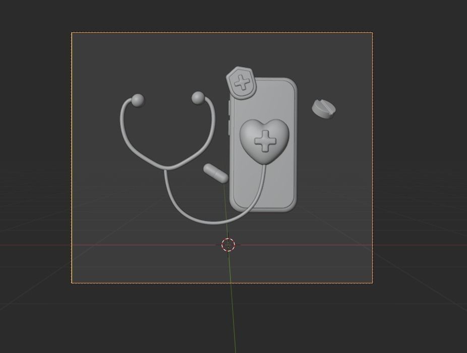 Medical Sign 3d Illustration  Icon Pack 3D model_19