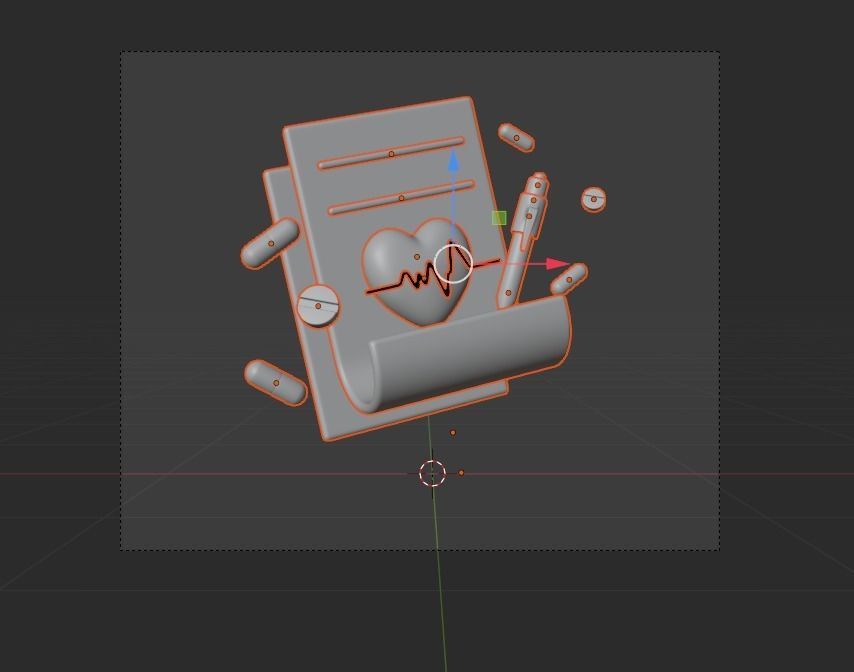 Medical Sign 3d Illustration  Icon Pack 3D model_8