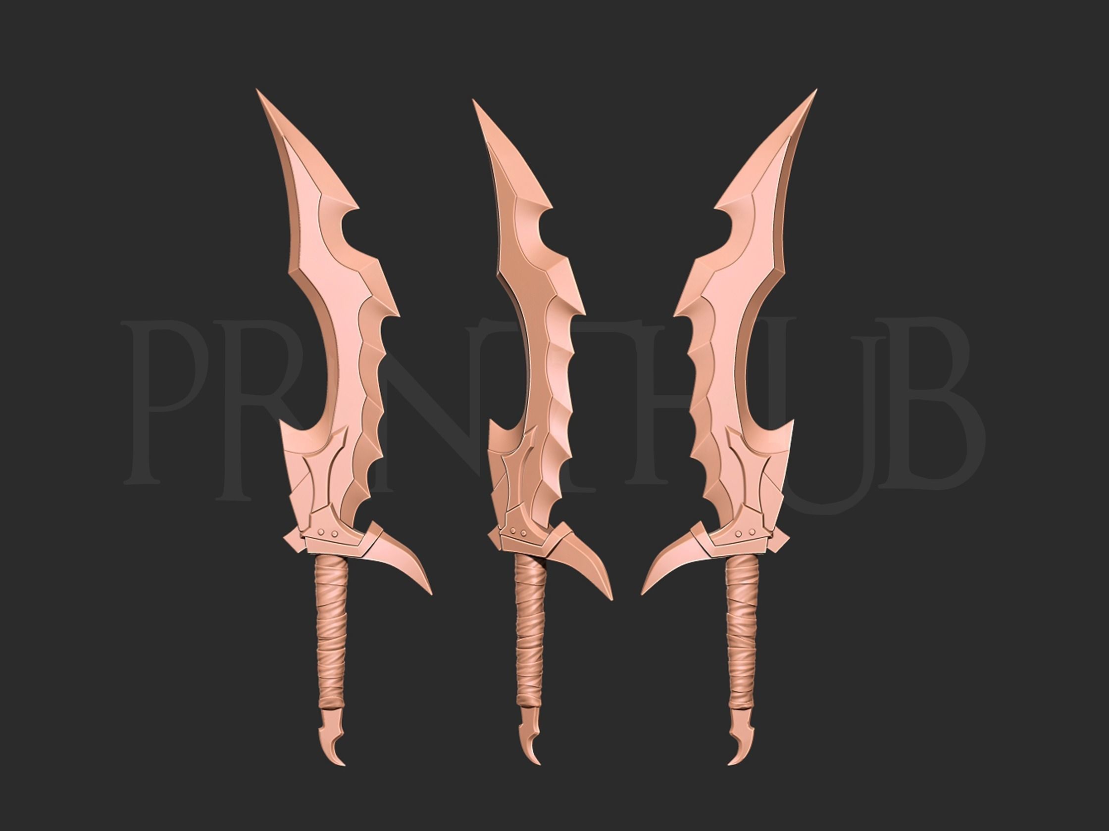Solo Leveling - Knight Slayer Dagger Cosplay 3D print model_6