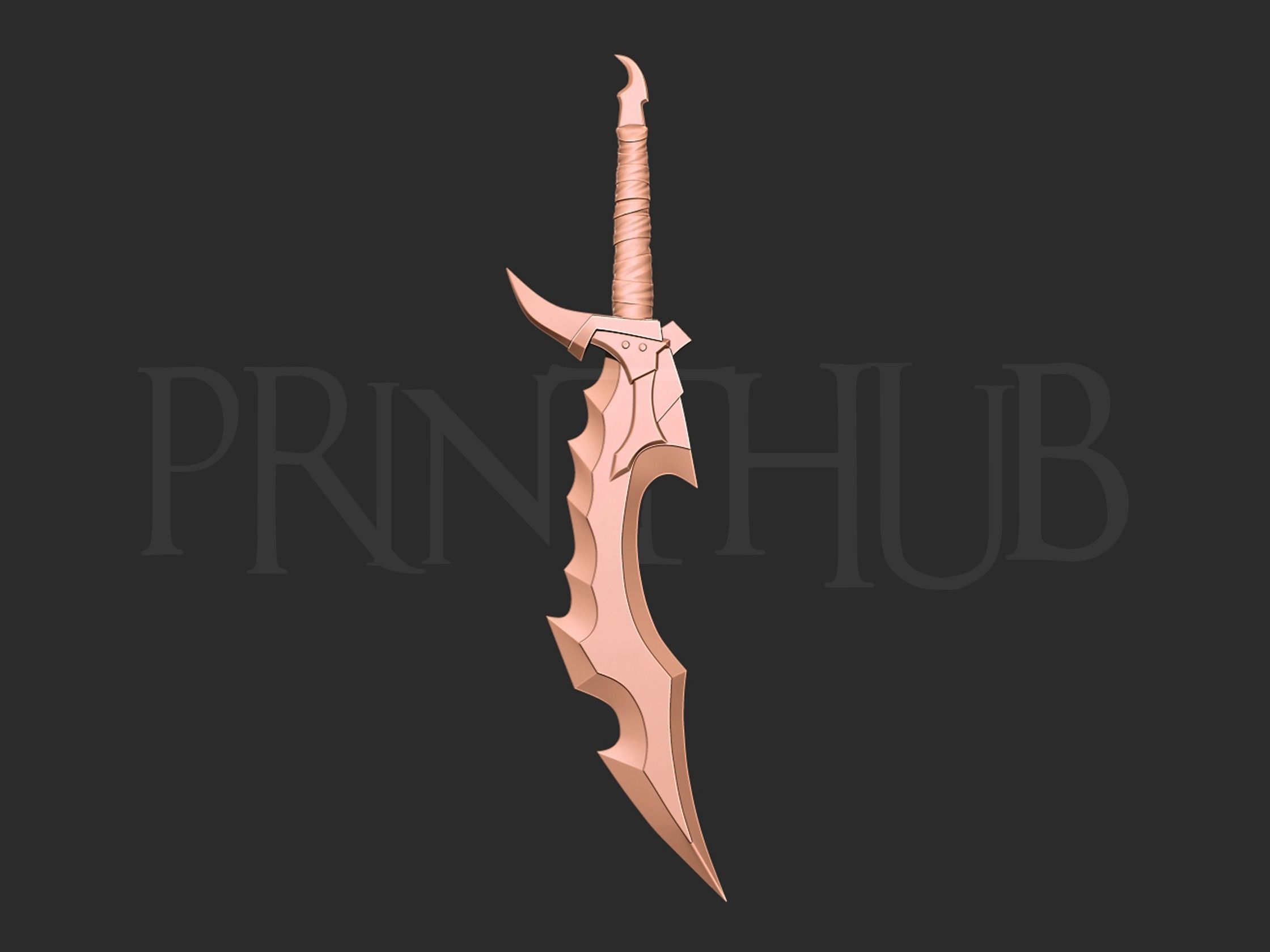 Solo Leveling - Knight Slayer Dagger Cosplay 3D print model_4