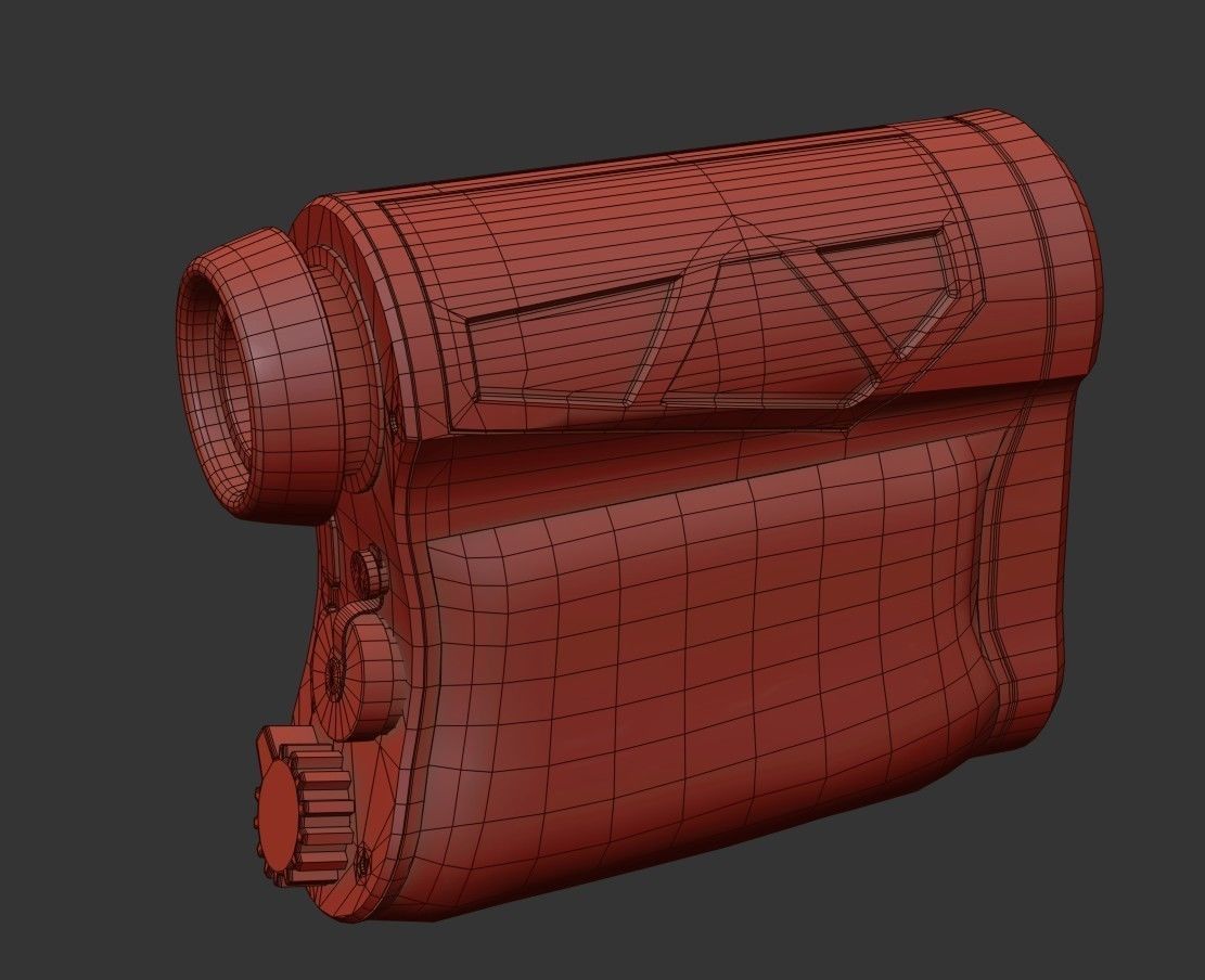 Military Rangefinder Binocular Low-poly 3D model_26