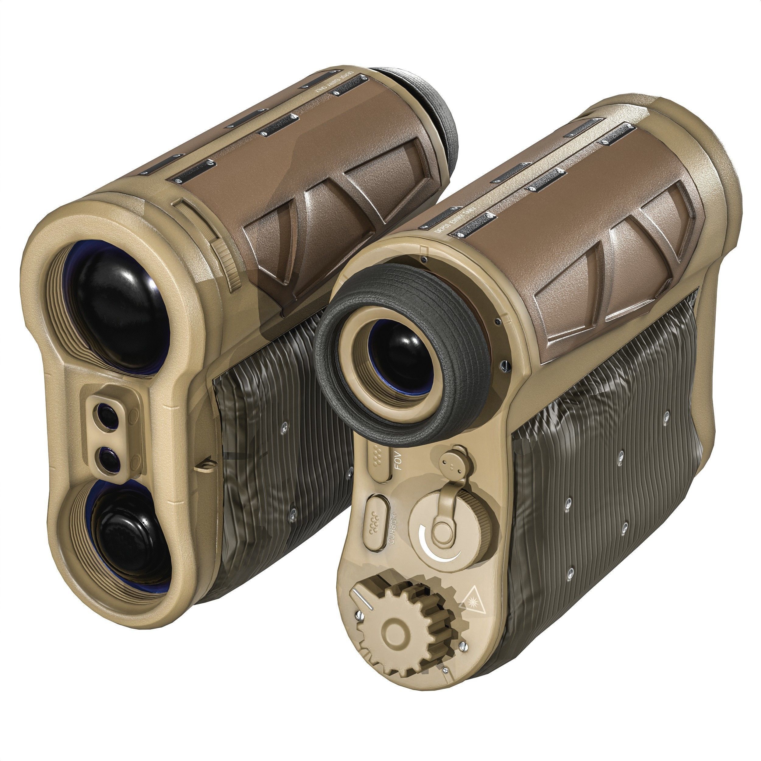 Military Rangefinder Binocular Low-poly 3D model_3