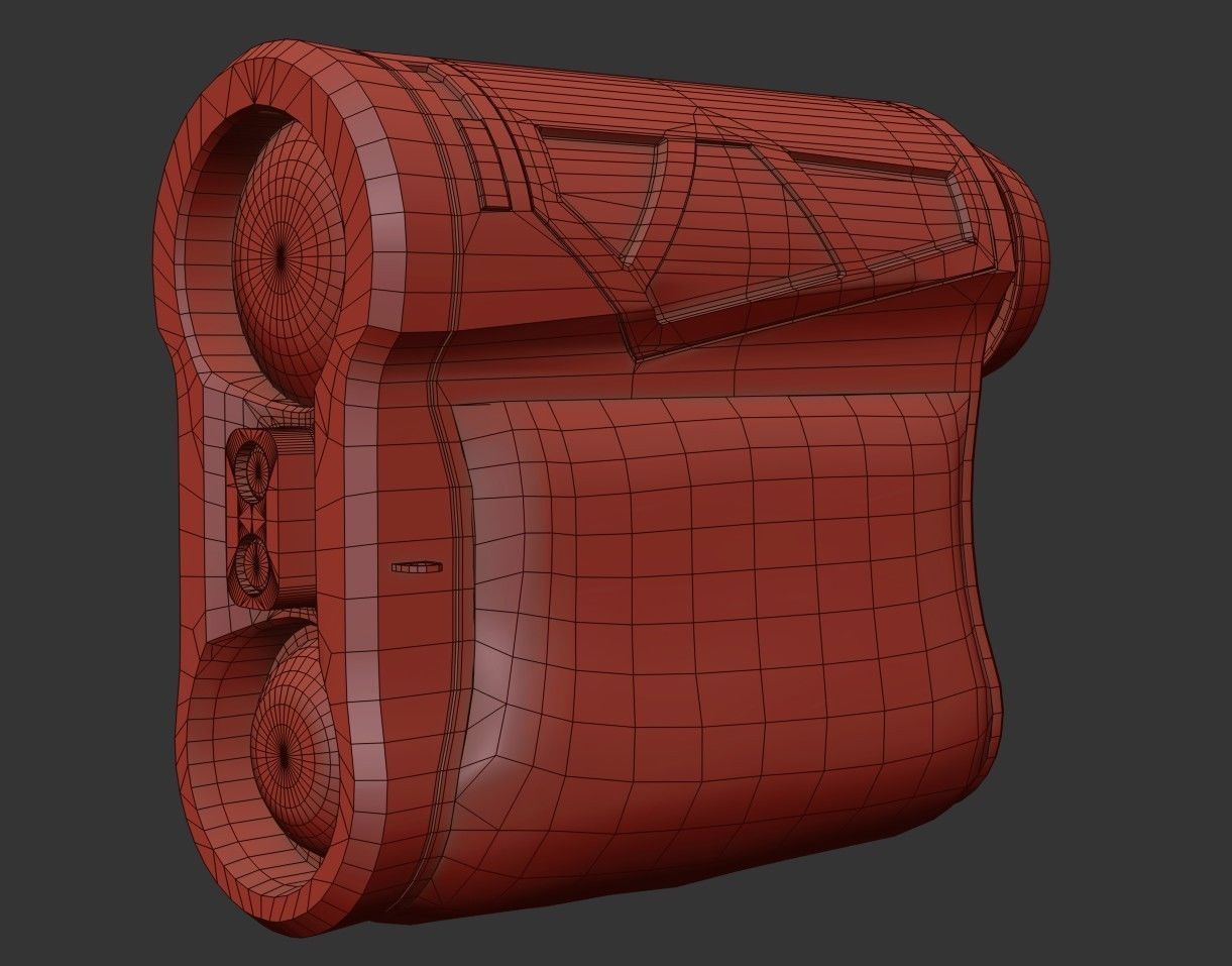 Military Rangefinder Binocular Low-poly 3D model_24