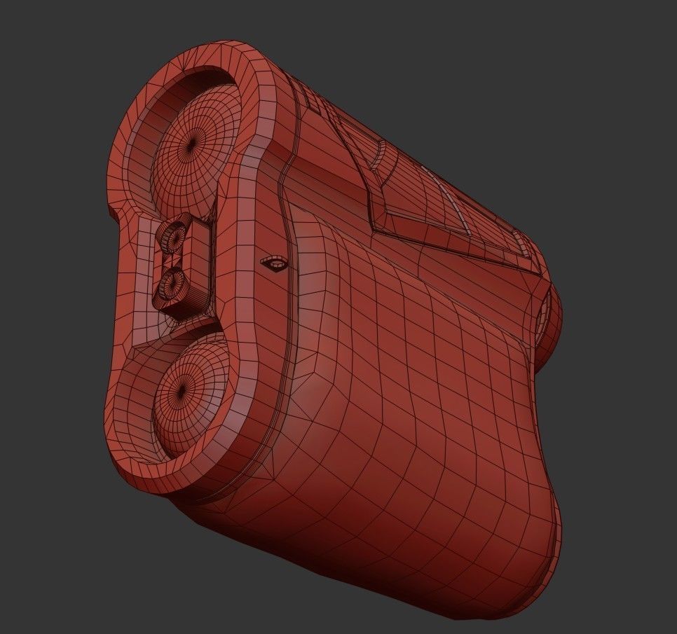 Military Rangefinder Binocular Low-poly 3D model_28