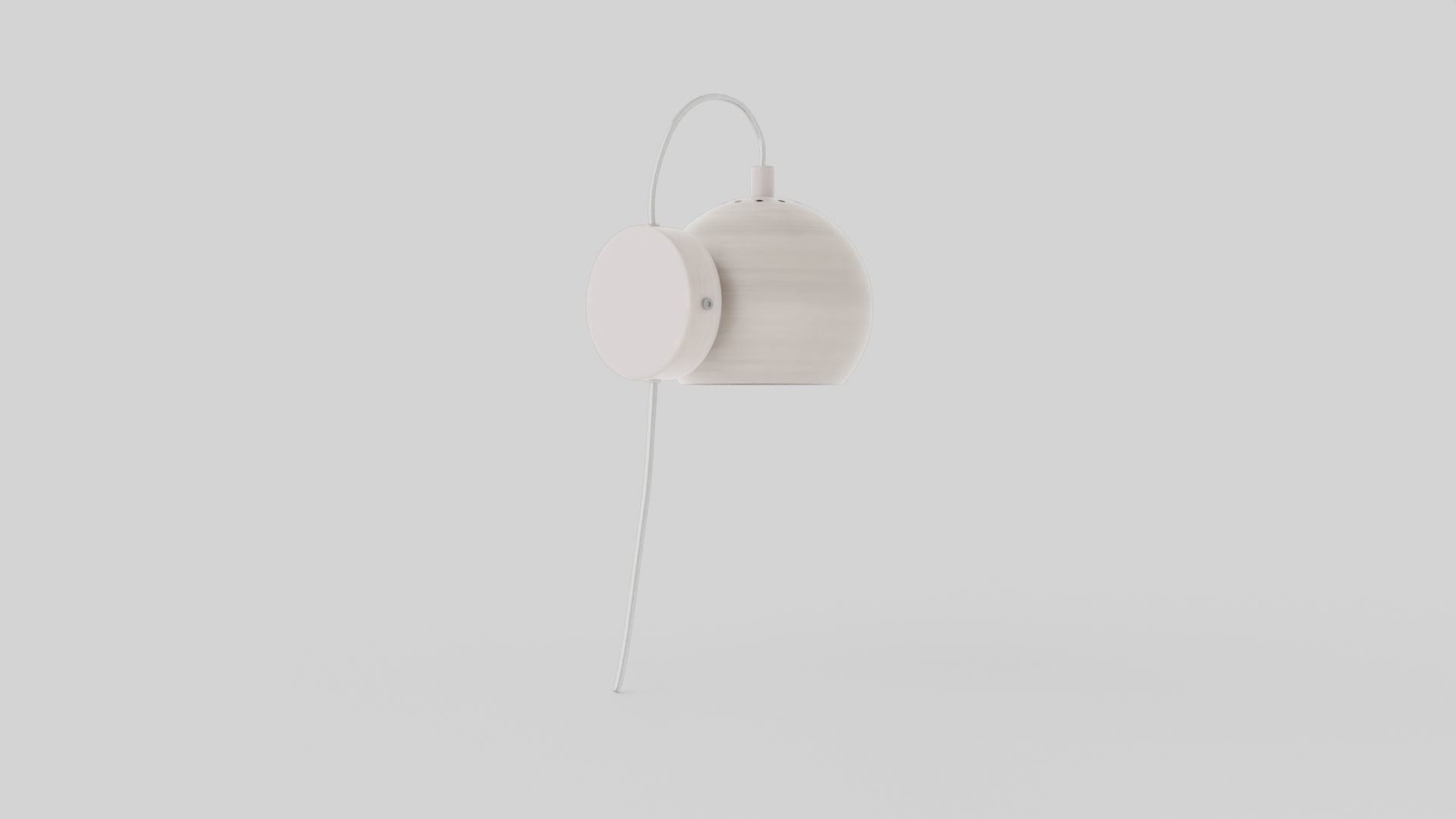 Ball Cradle Lamp Silver Low-poly 3D model_1