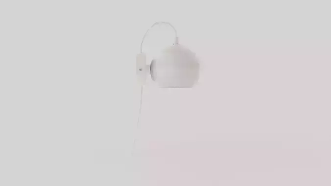 Ball Cradle Lamp Silver Low-poly 3D model