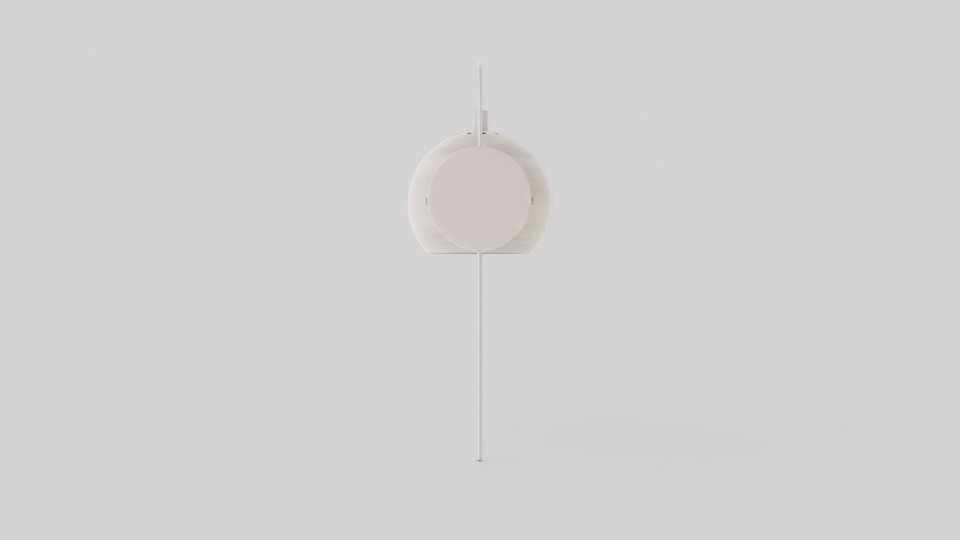 Ball Cradle Lamp Silver Low-poly 3D model_2