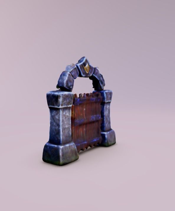 Immersive 3D Door Model for Gaming 3D model_1