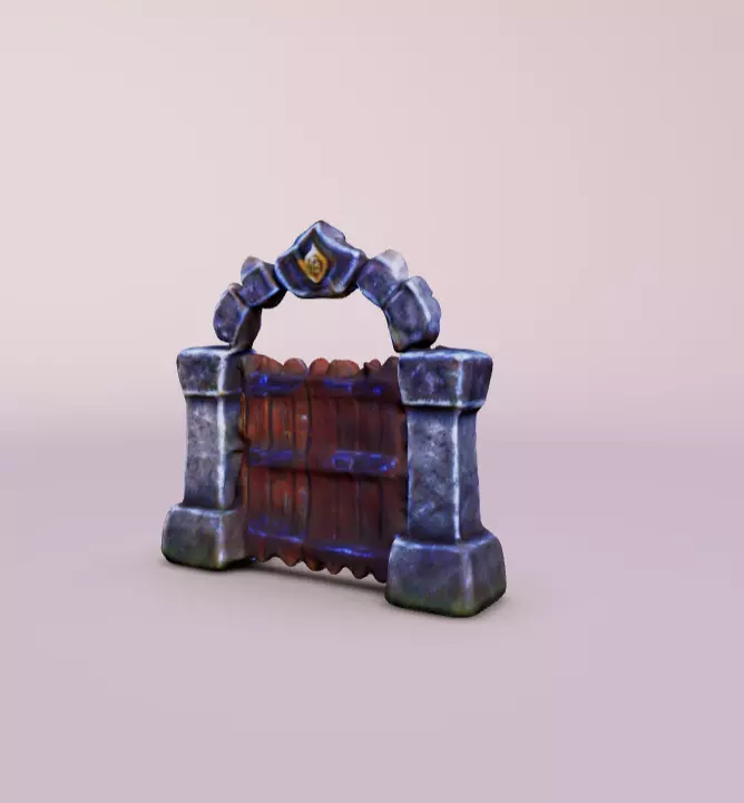 Immersive 3D Door Model for Gaming 3D model_0