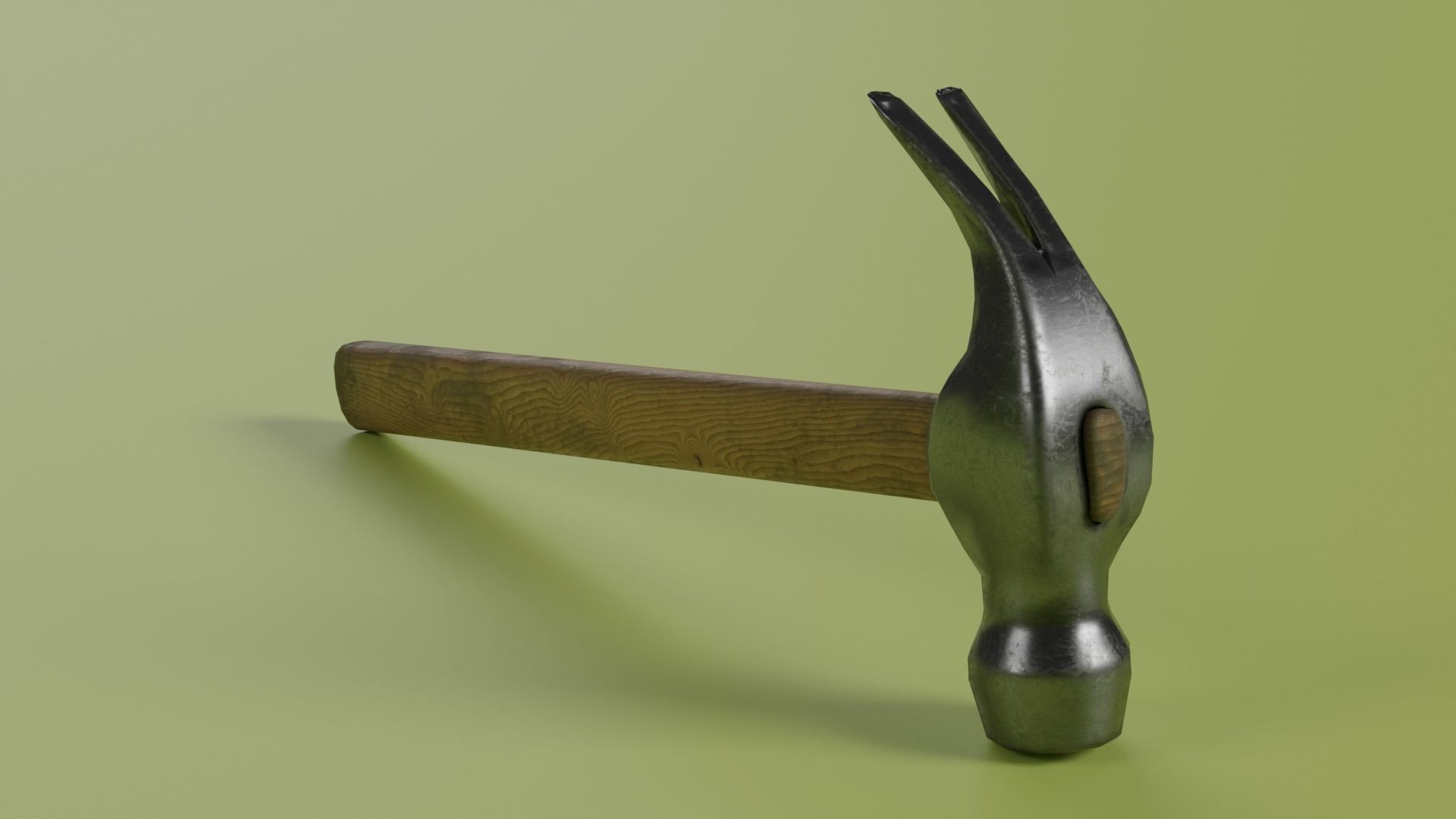 Hammer Low-poly 3D model Low-poly 3D model_1