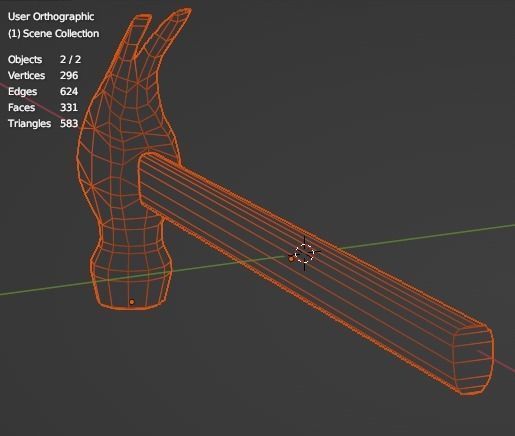 Hammer Low-poly 3D model Low-poly 3D model_7