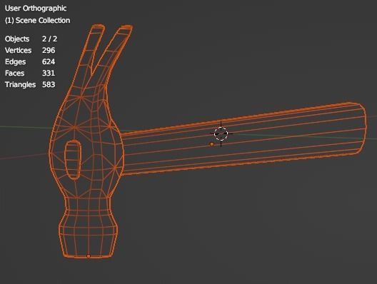 Hammer Low-poly 3D model Low-poly 3D model_6