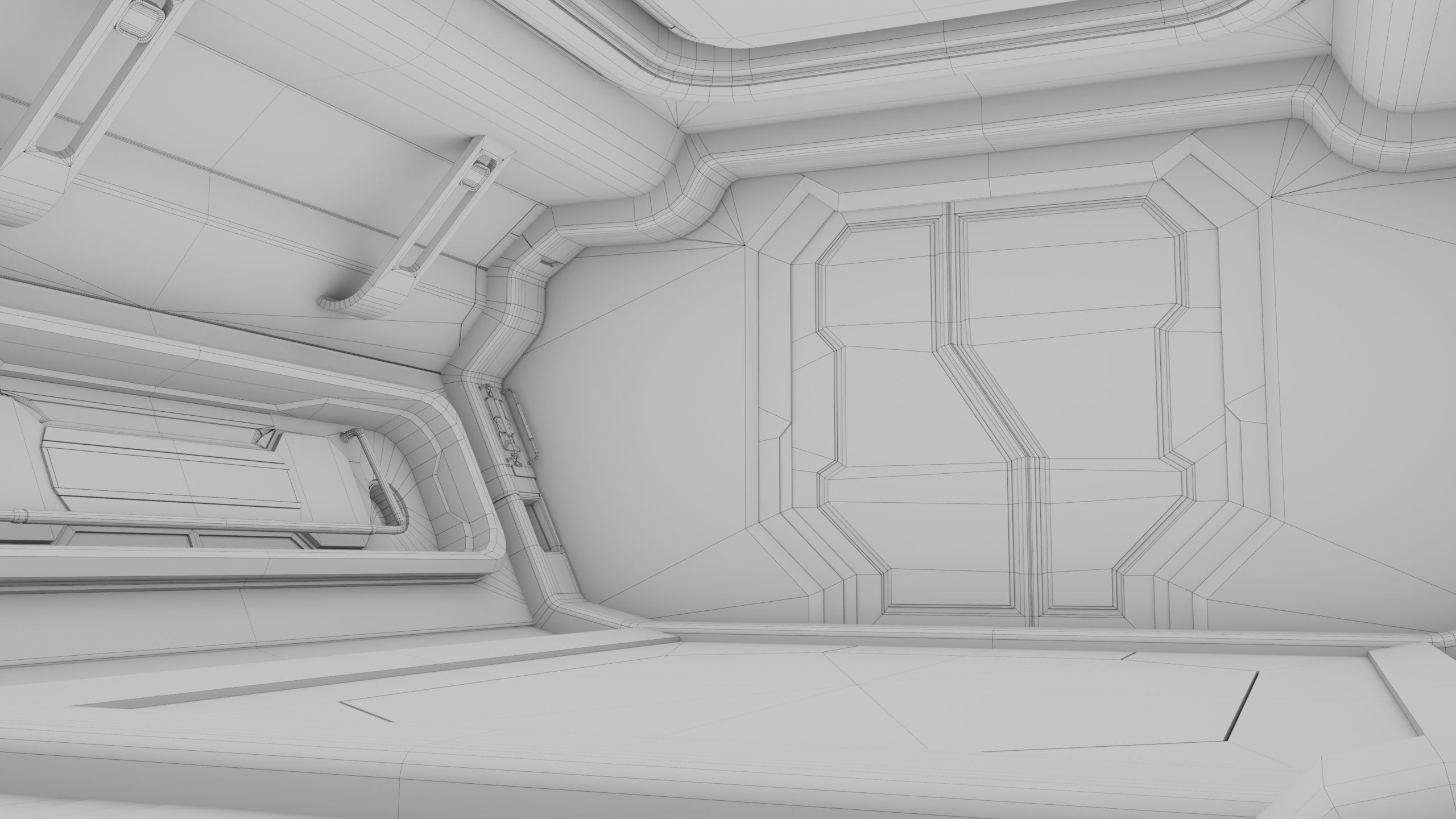 3D Sci-Fi Corridor 02 All PBR Unity UE Textures Low-poly 3D model_52