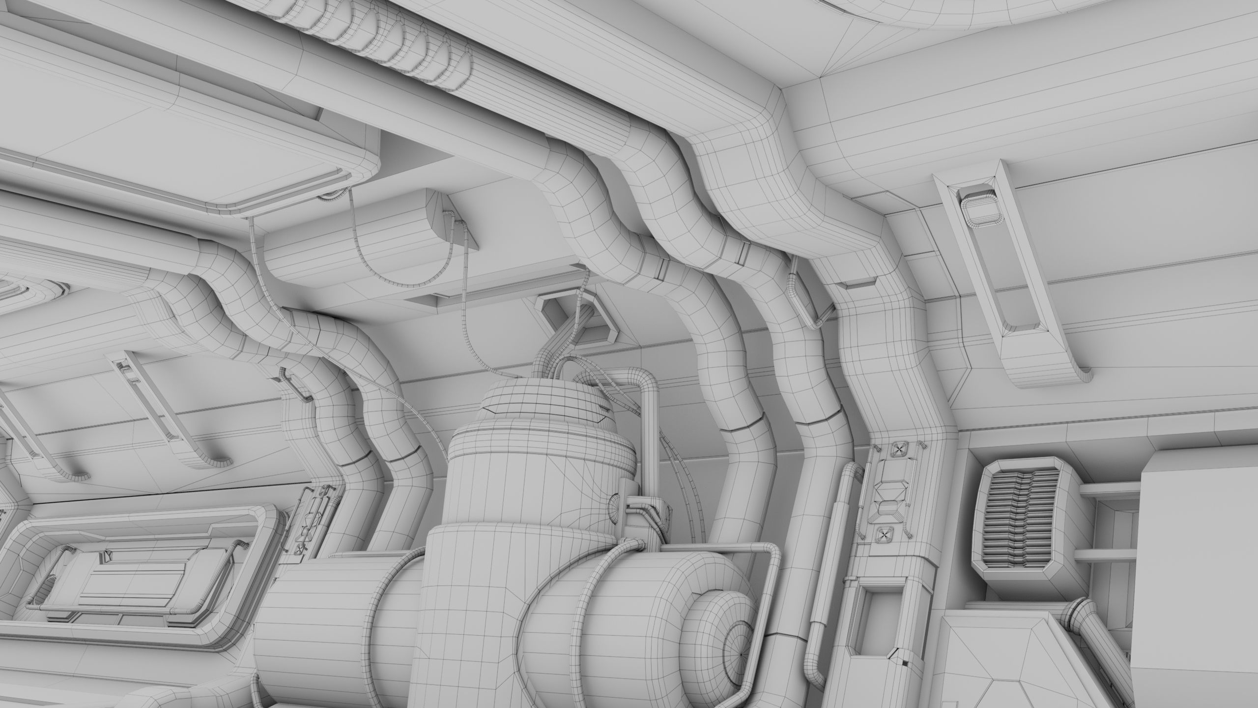 3D Sci-Fi Corridor 02 All PBR Unity UE Textures Low-poly 3D model_47