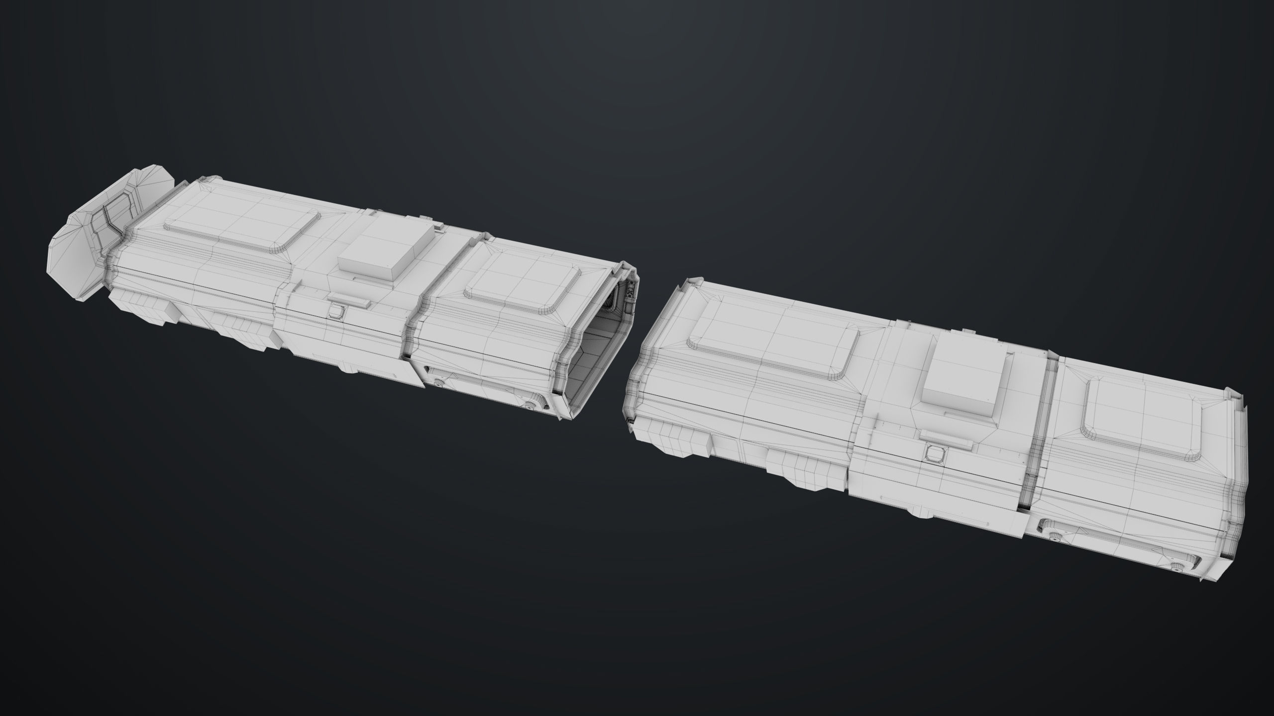 3D Sci-Fi Corridor 02 All PBR Unity UE Textures Low-poly 3D model_38