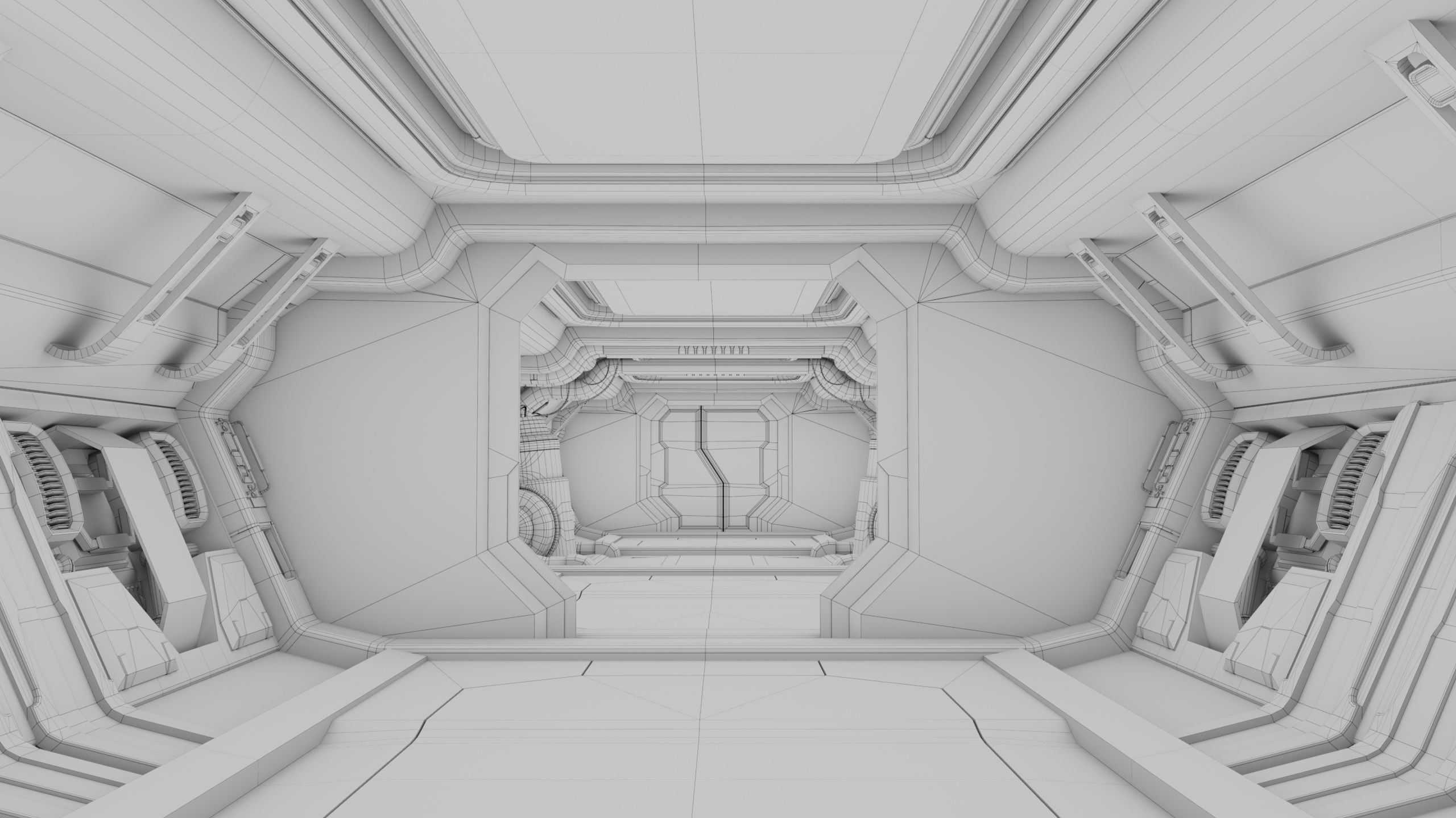 3D Sci-Fi Corridor 02 All PBR Unity UE Textures Low-poly 3D model_53