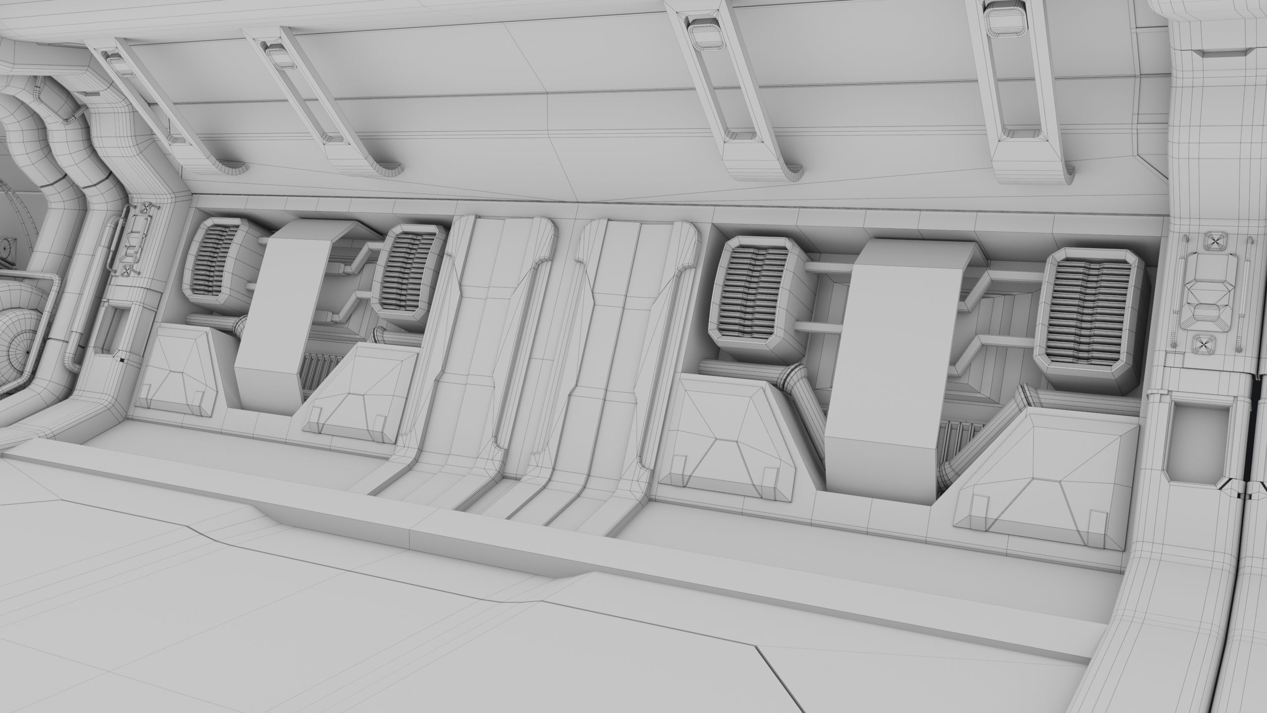 3D Sci-Fi Corridor 02 All PBR Unity UE Textures Low-poly 3D model_46