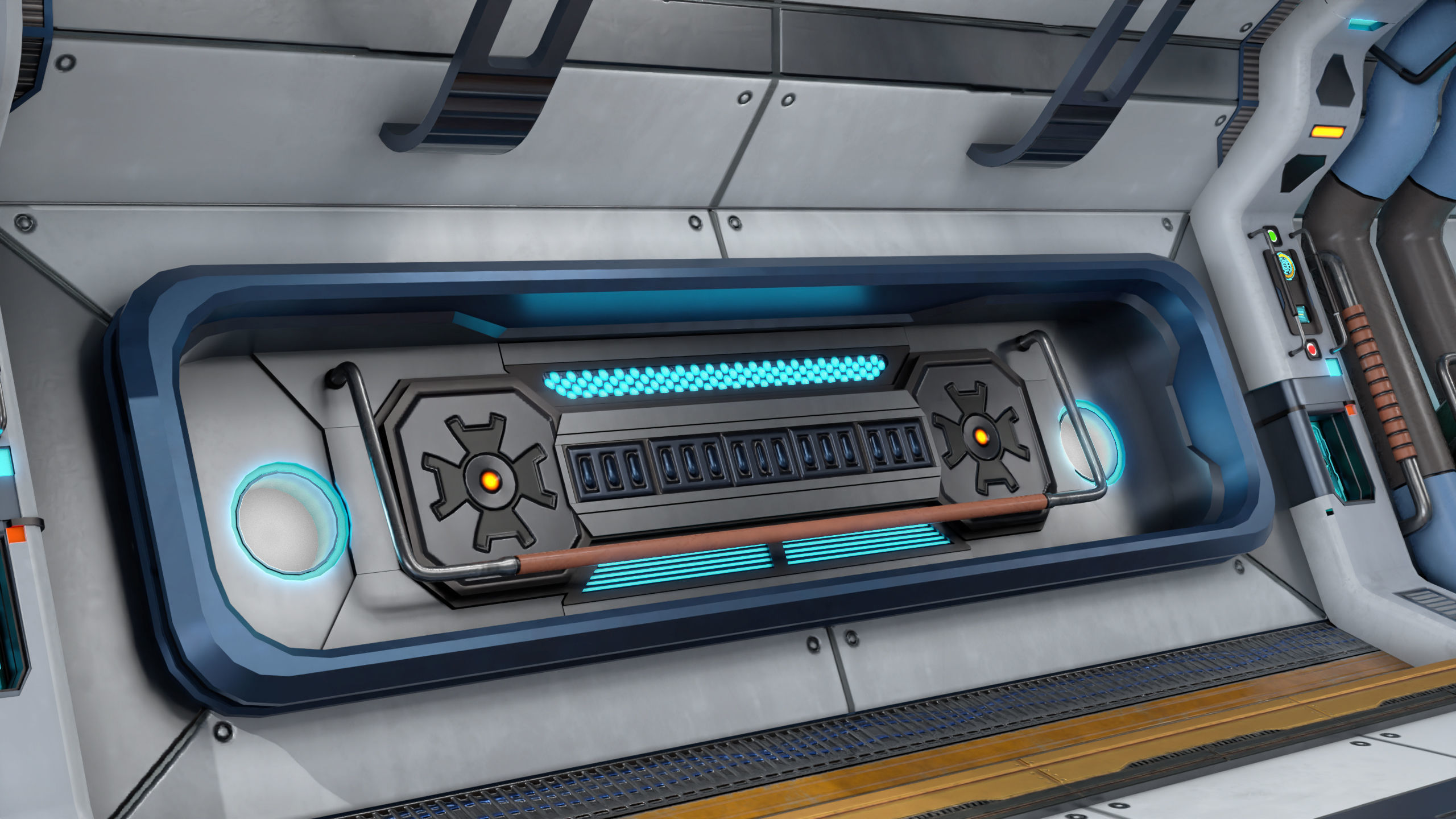 3D Sci-Fi Corridor 02 All PBR Unity UE Textures Low-poly 3D model_31